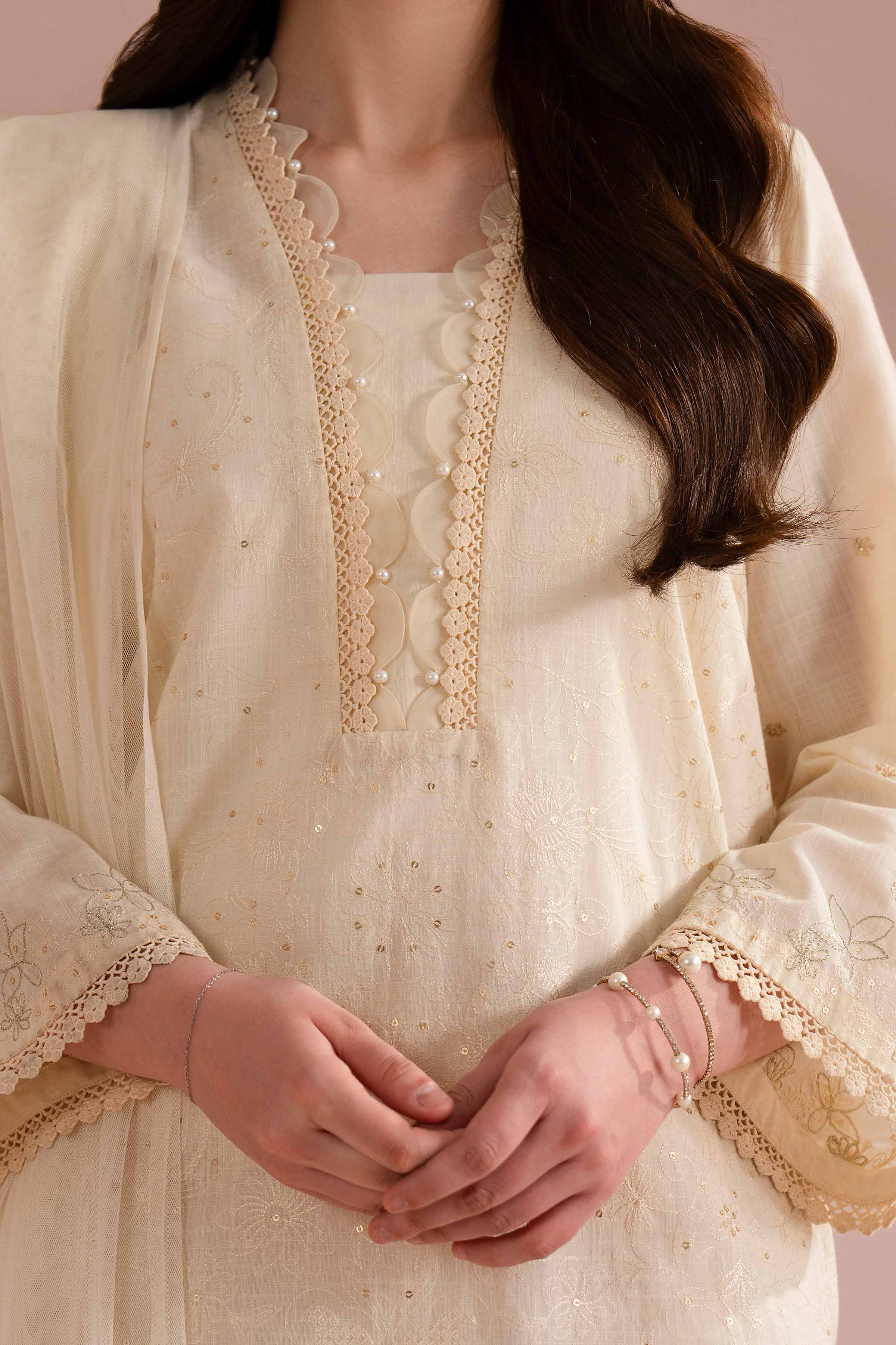 3 Piece - Embroidered Suit - PE26-325 - Image 6