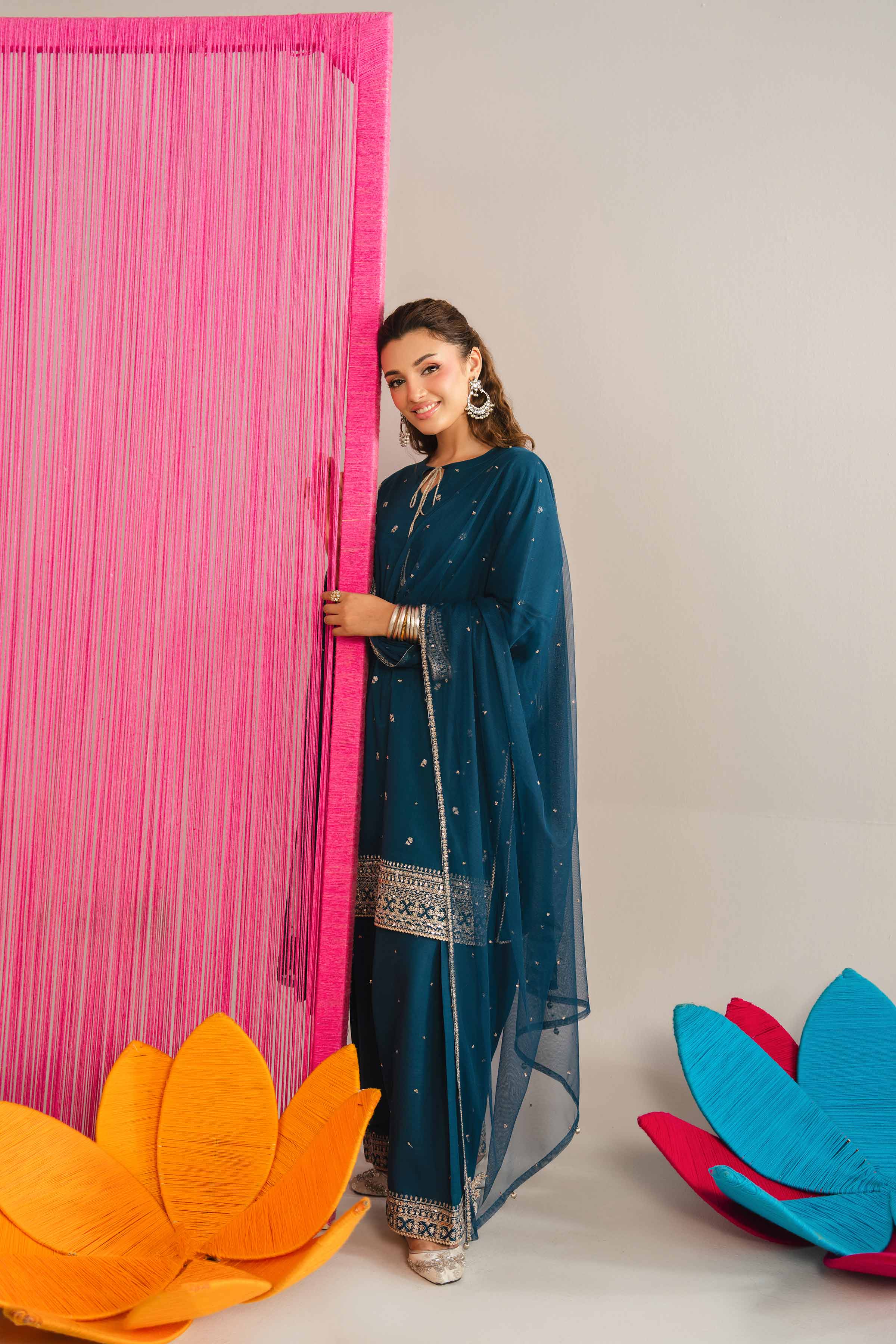 3 Piece - Embroidered Suit - PE26-327 - Image 4