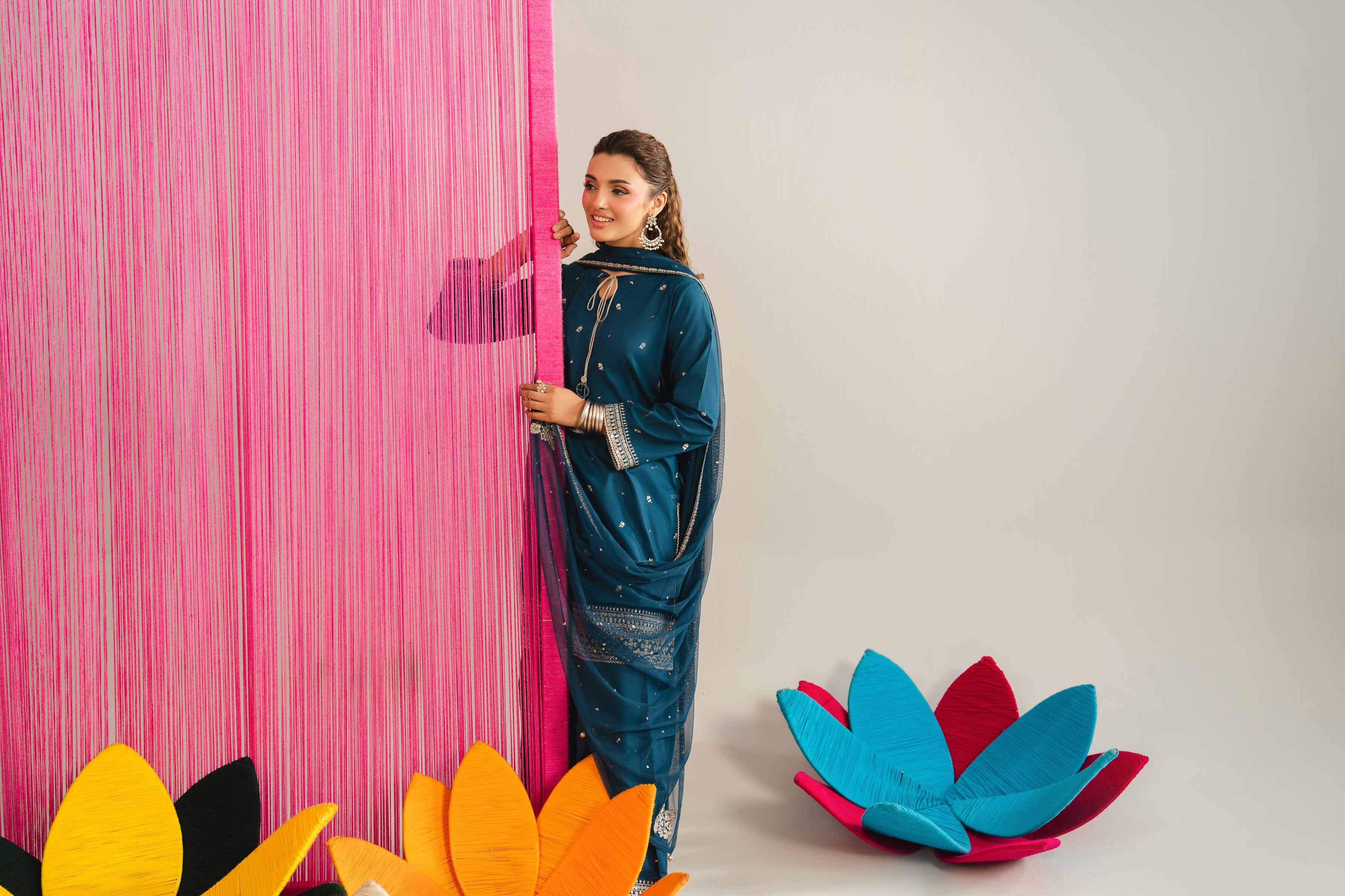 3 Piece - Embroidered Suit - PE26-327 - Image 8