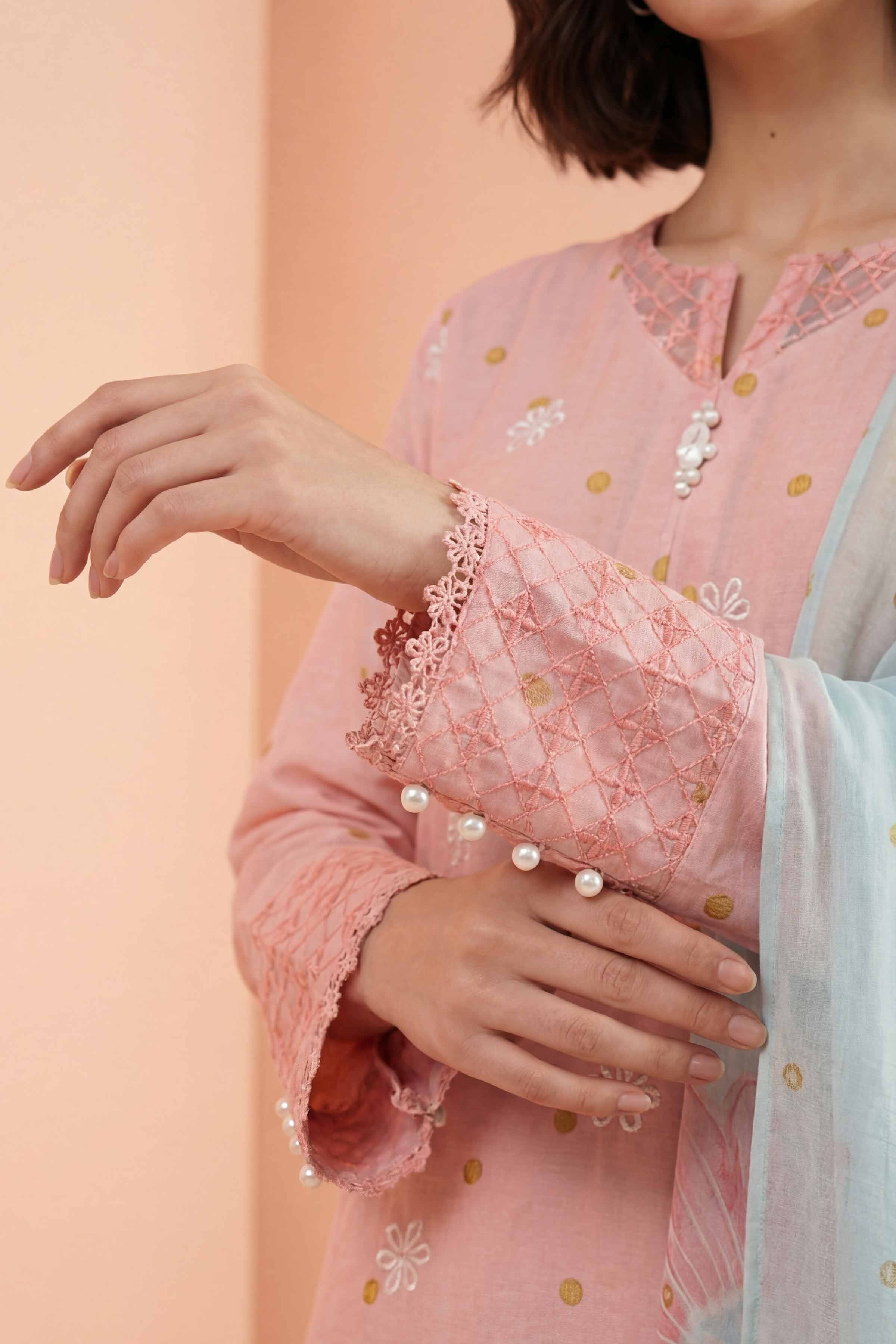 3 Piece - Embroidered Suit - PE26-338 - Image 4