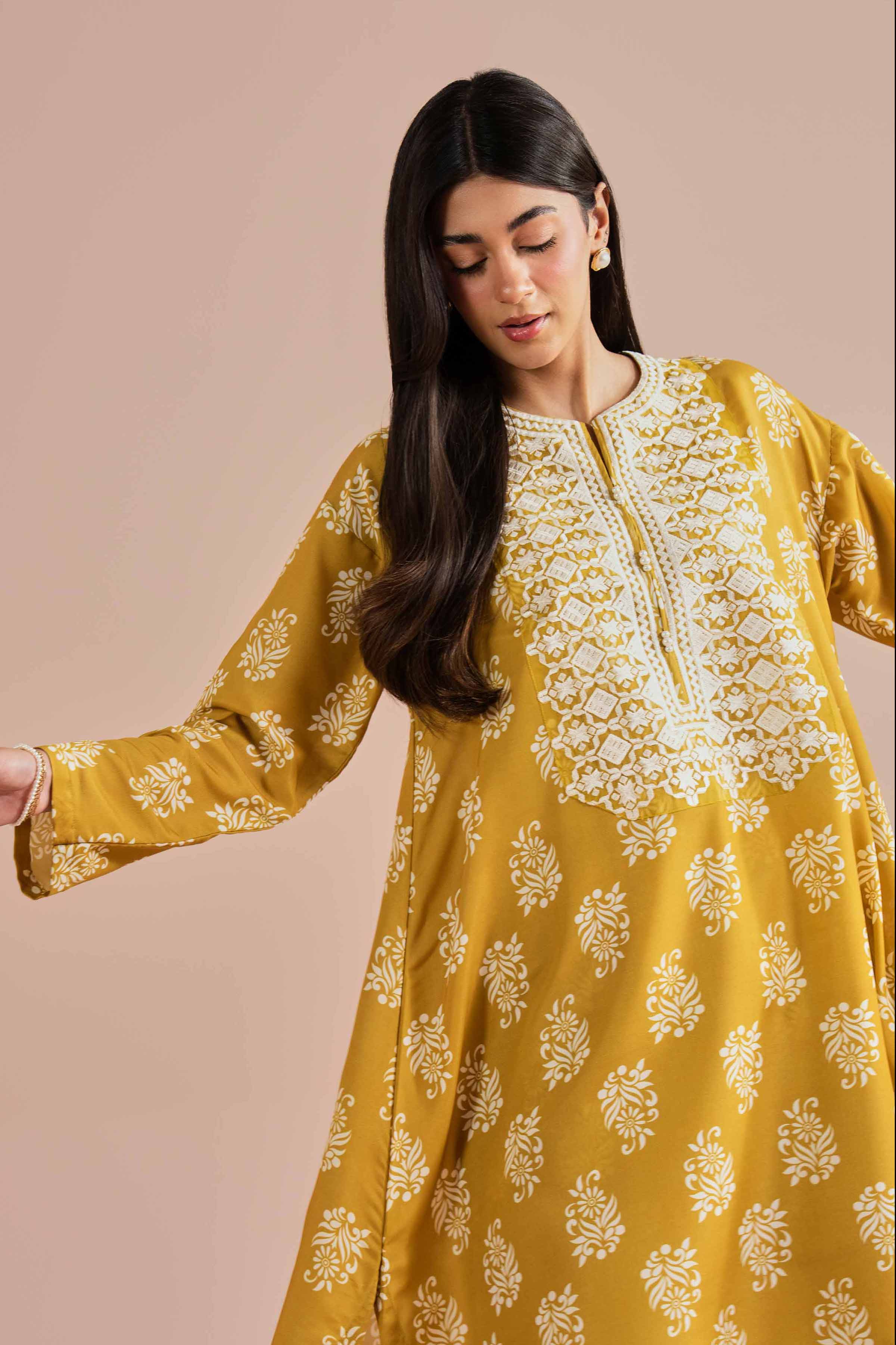 2 Piece - Printed Embroidered Suit - PE26-34 - Image 7