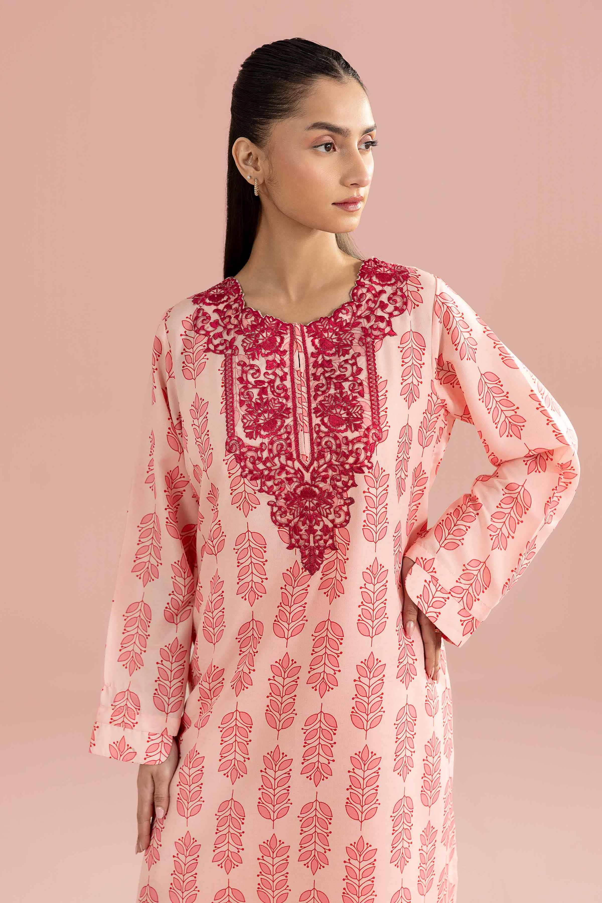 2 Piece - Printed Embroidered Suit - PE26-351 - Image 5