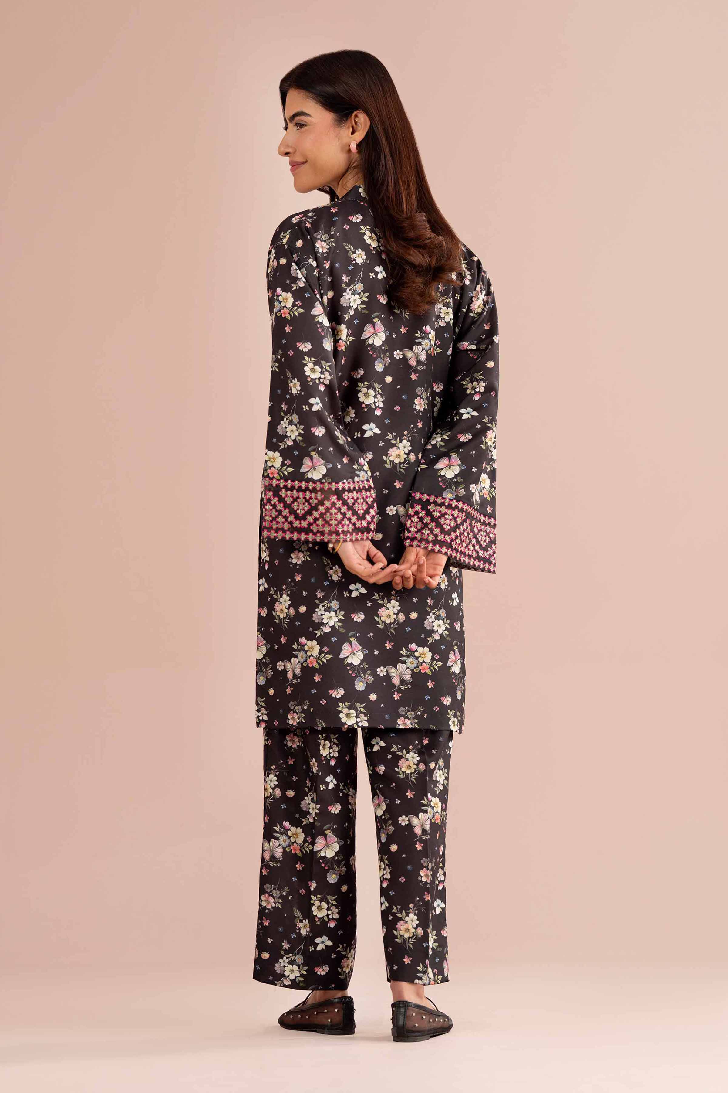 2 Piece - Printed Embroidered Suit - PE26-414 - Image 4