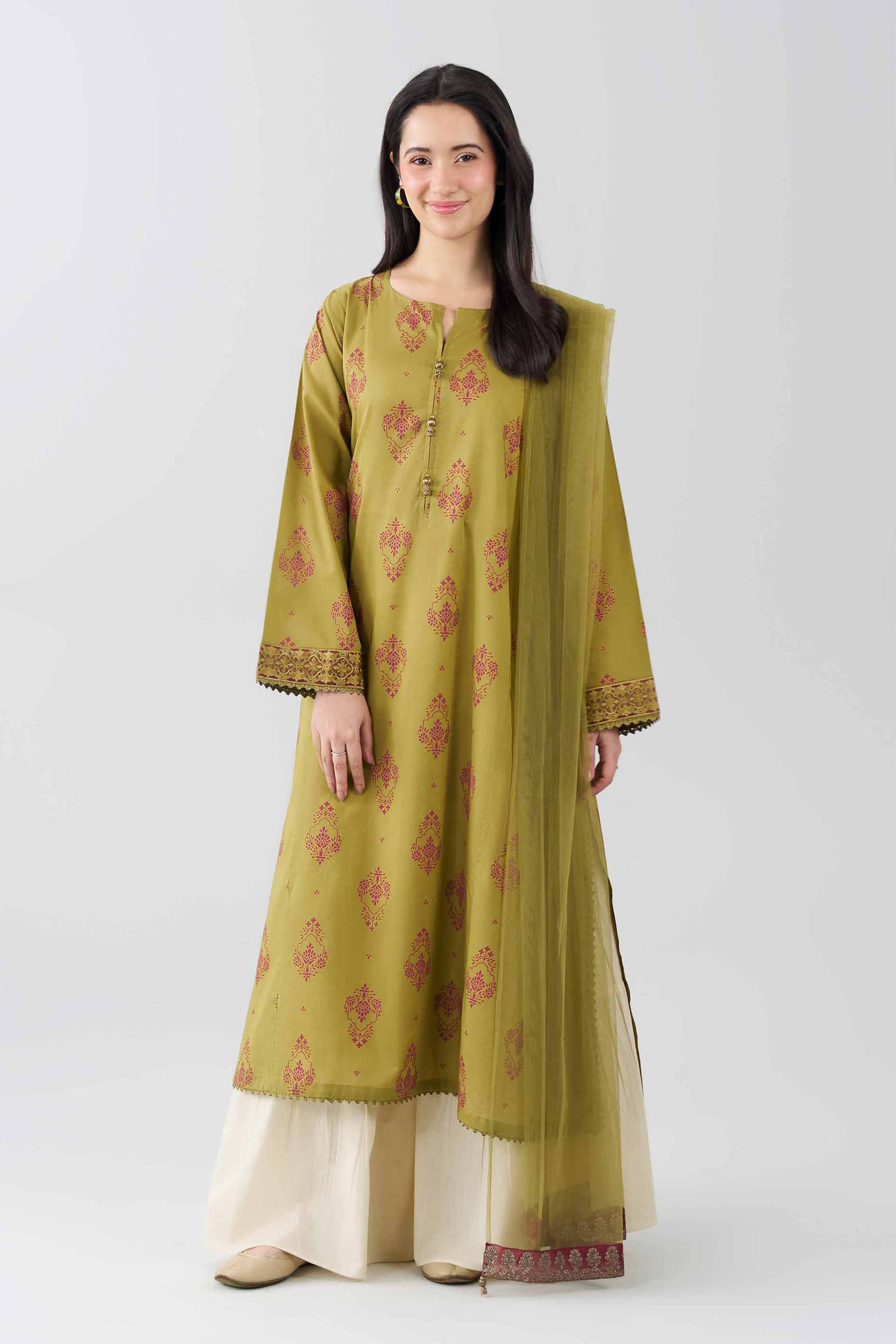2 Piece - Embroidered Suit - PE26-439 - Image 3