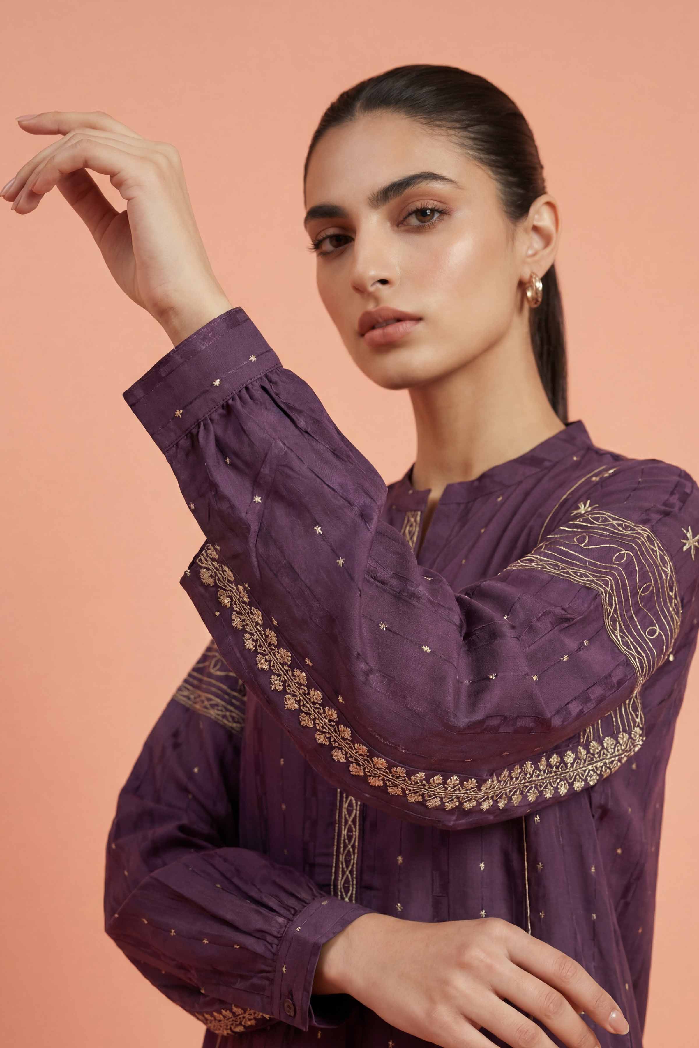 2 Piece - Embroidered Suit - PE26-458 - Image 5