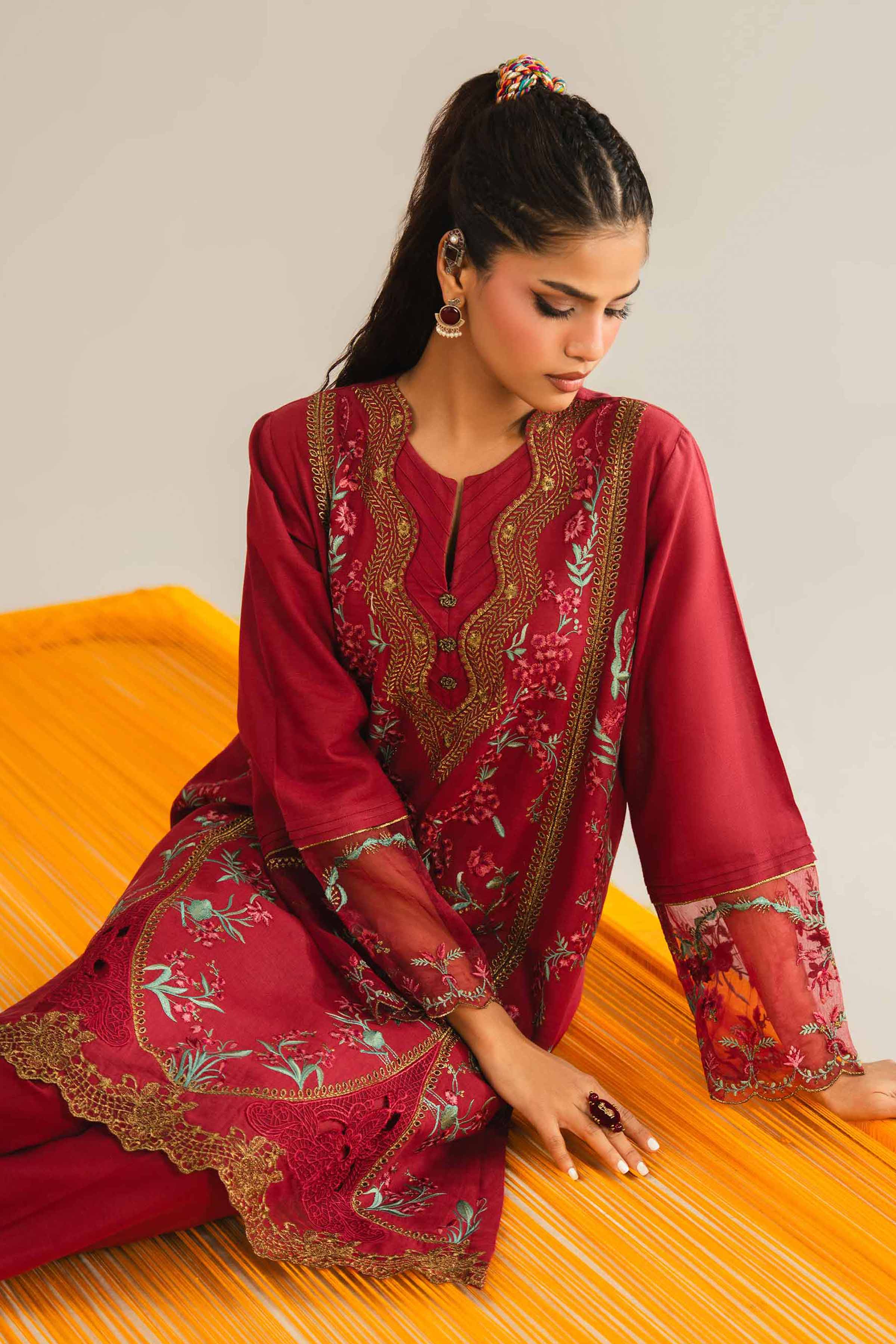 2 Piece - Embroidered Suit - PE26-46 - Image 2