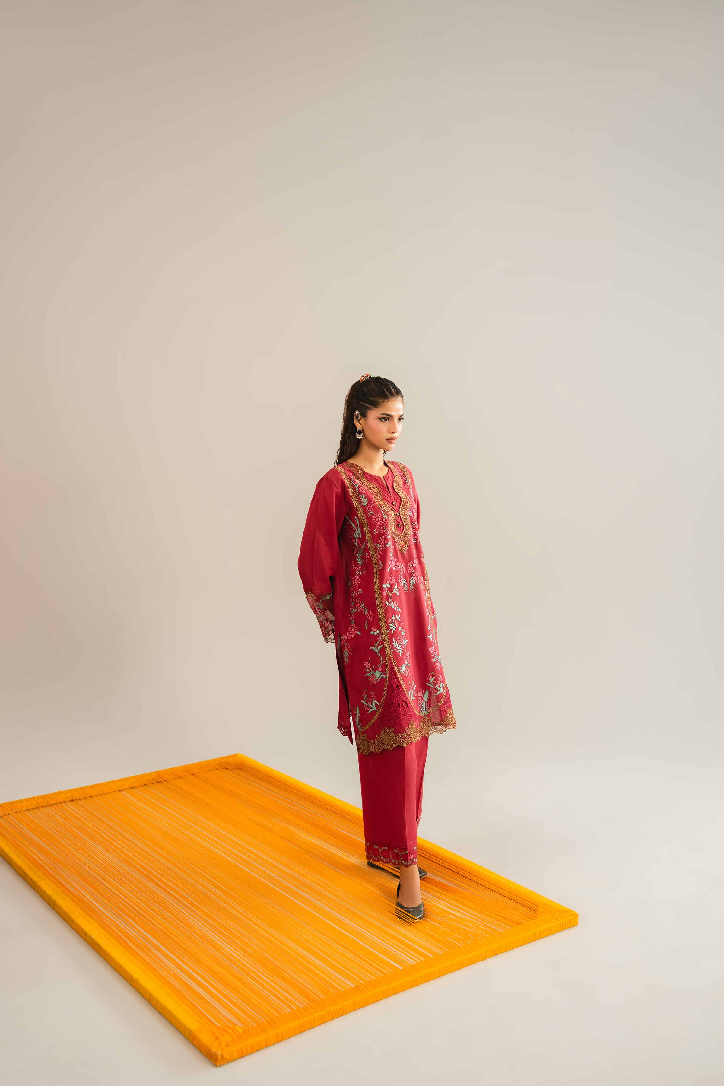 2 Piece - Embroidered Suit - PE26-46 - Image 6