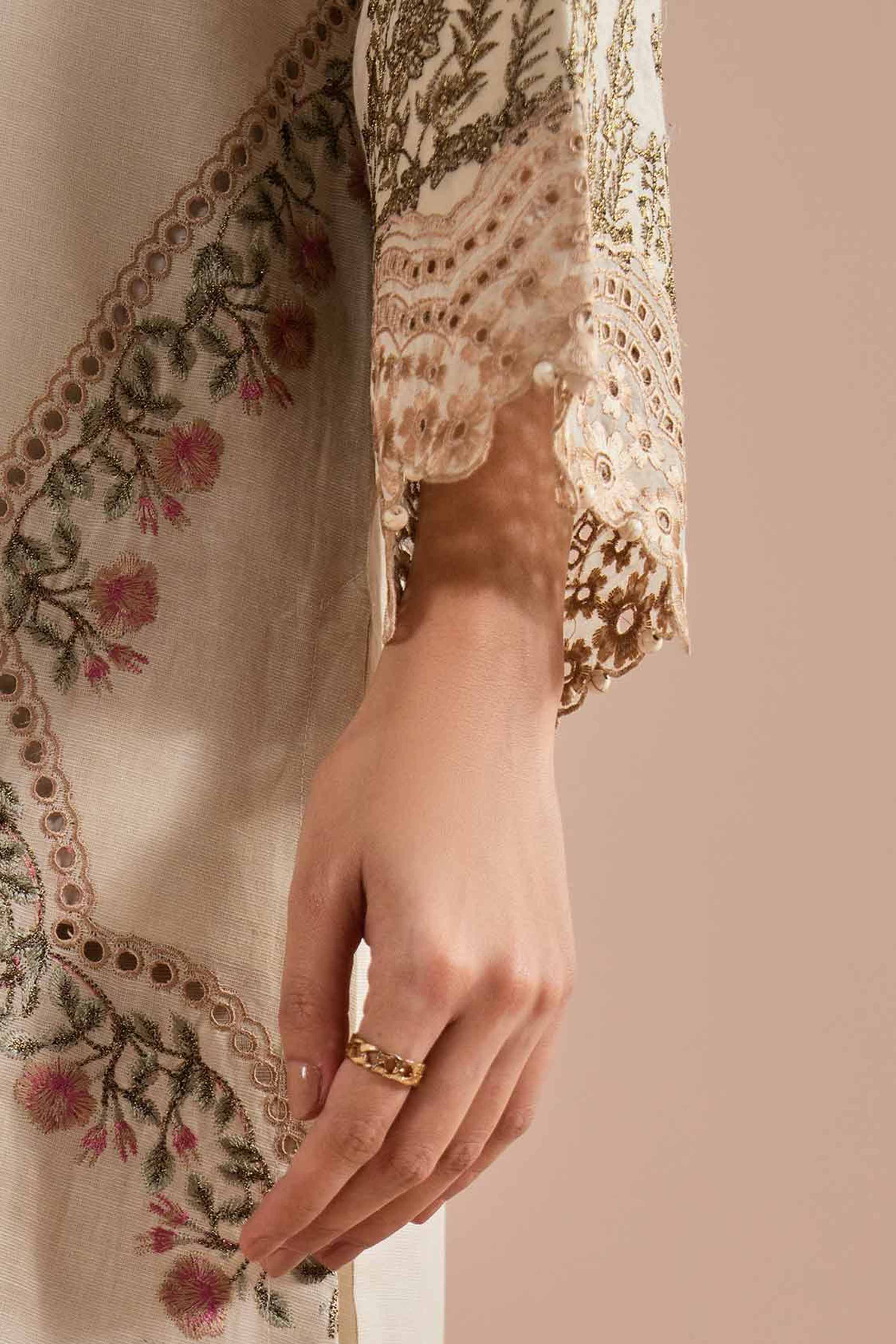 2 Piece - Embroidered Suit - PE26-48 - Image 6