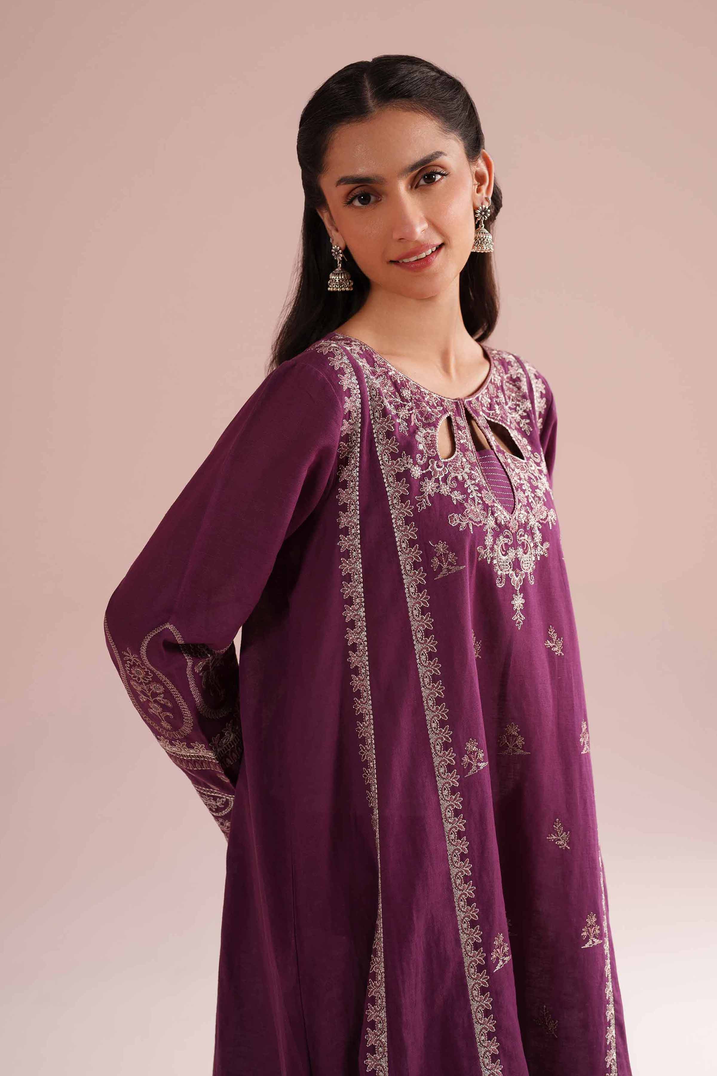 2 Piece - Embroidered Suit - PE26-49 - Image 2