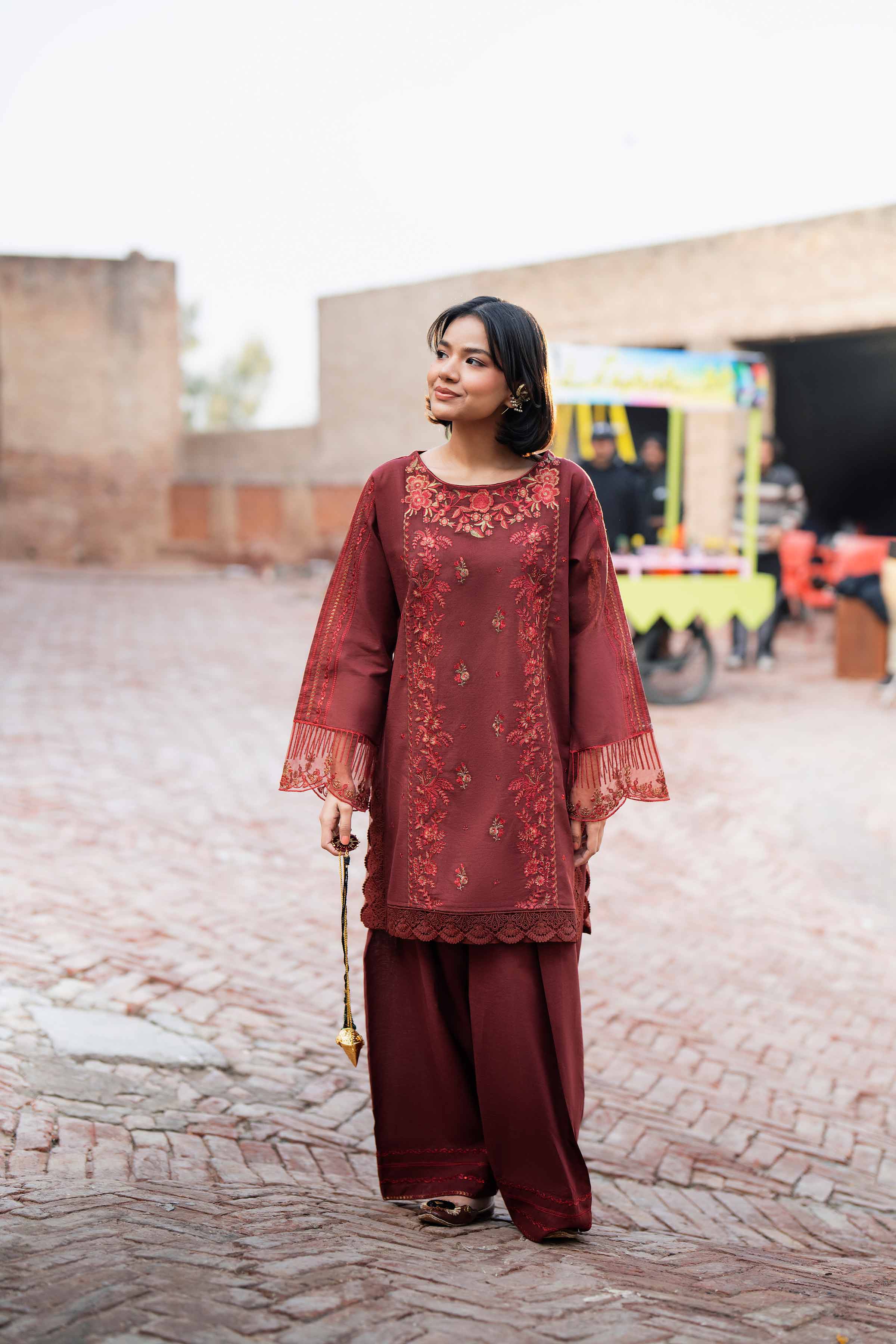 2 Piece - Embroidered Suit - PE26-50 - Image 8