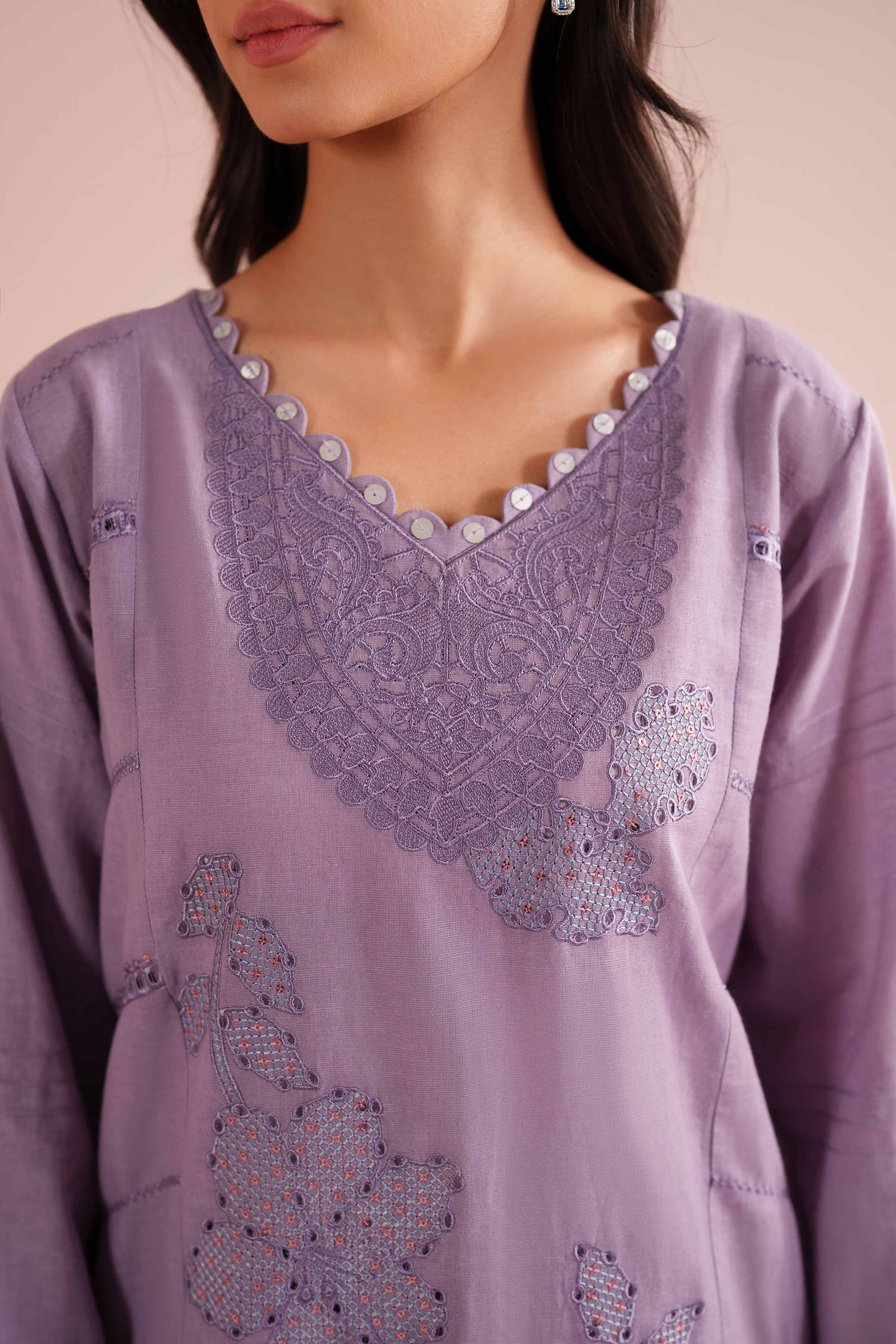 2 Piece - Embroidered Suit - PE26-54 - Image 5