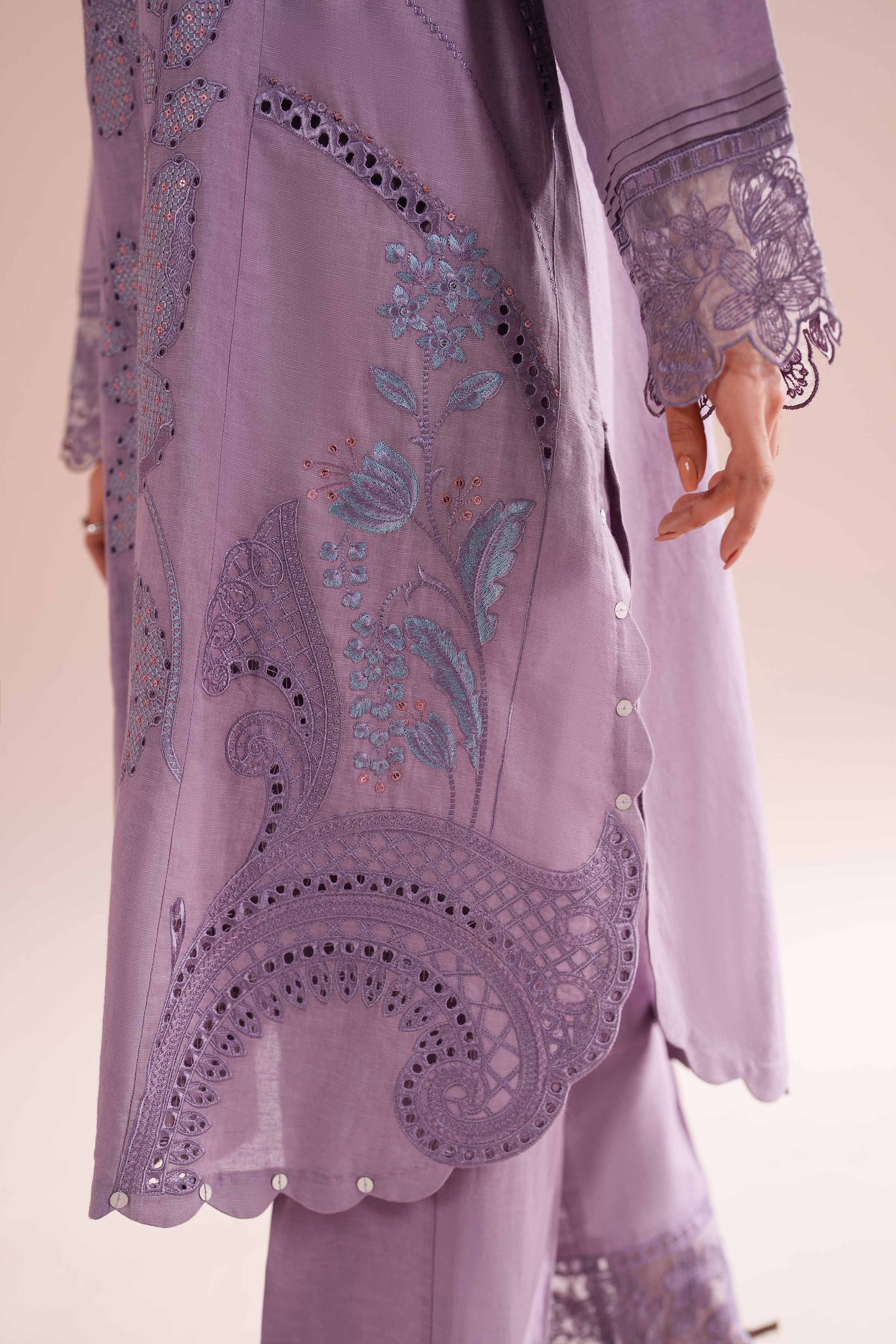 2 Piece - Embroidered Suit - PE26-54 - Image 7