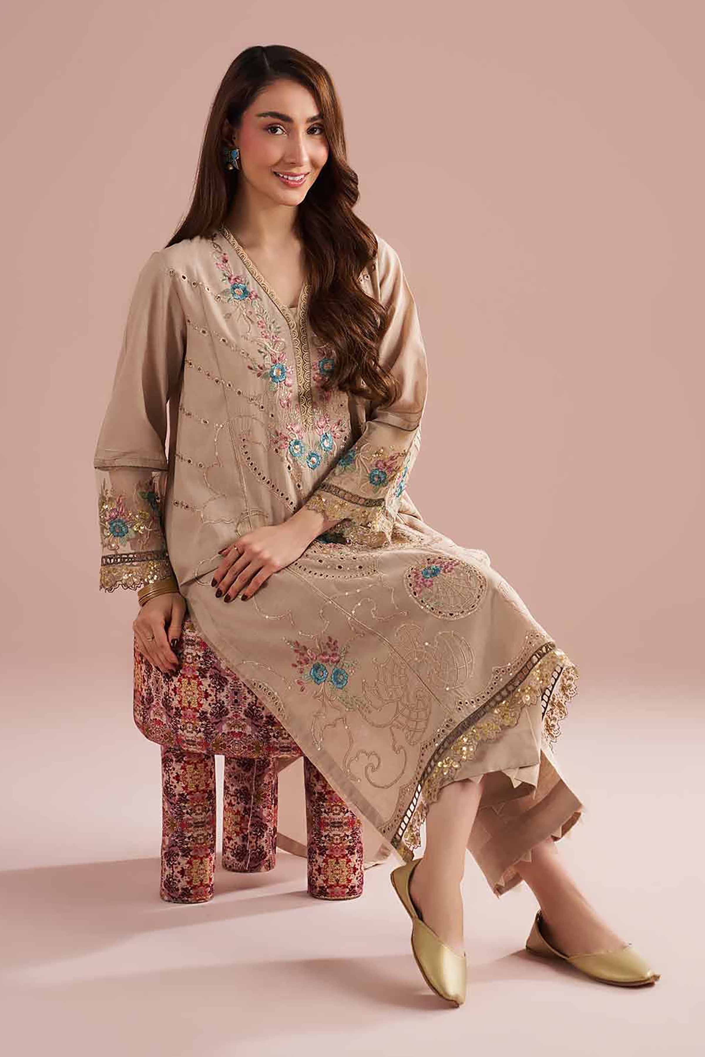 2 Piece - Embroidered Suit - PE26-55 - Image 6