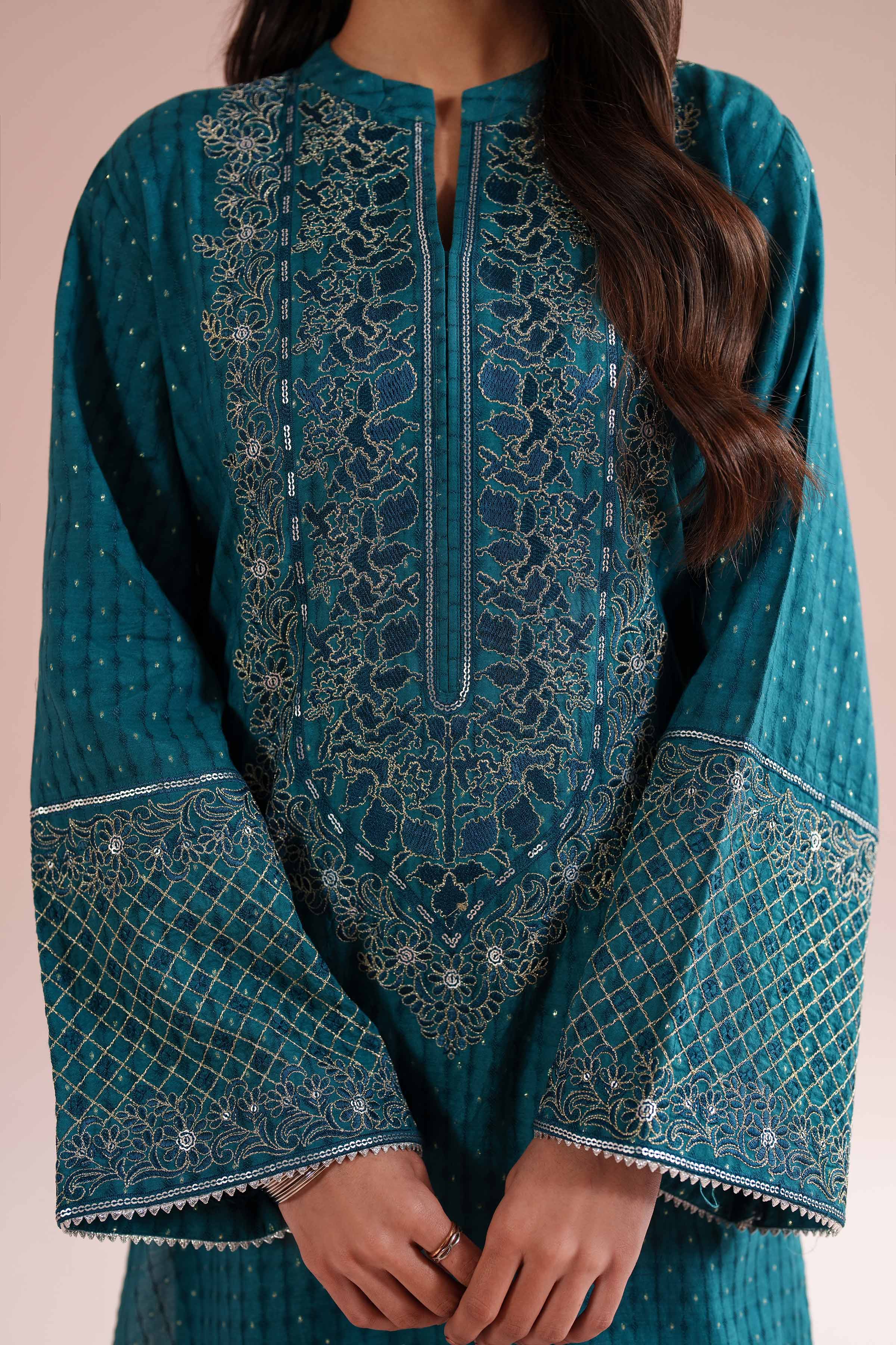2 Piece - Embroidered Suit - PE26-56 - Image 3