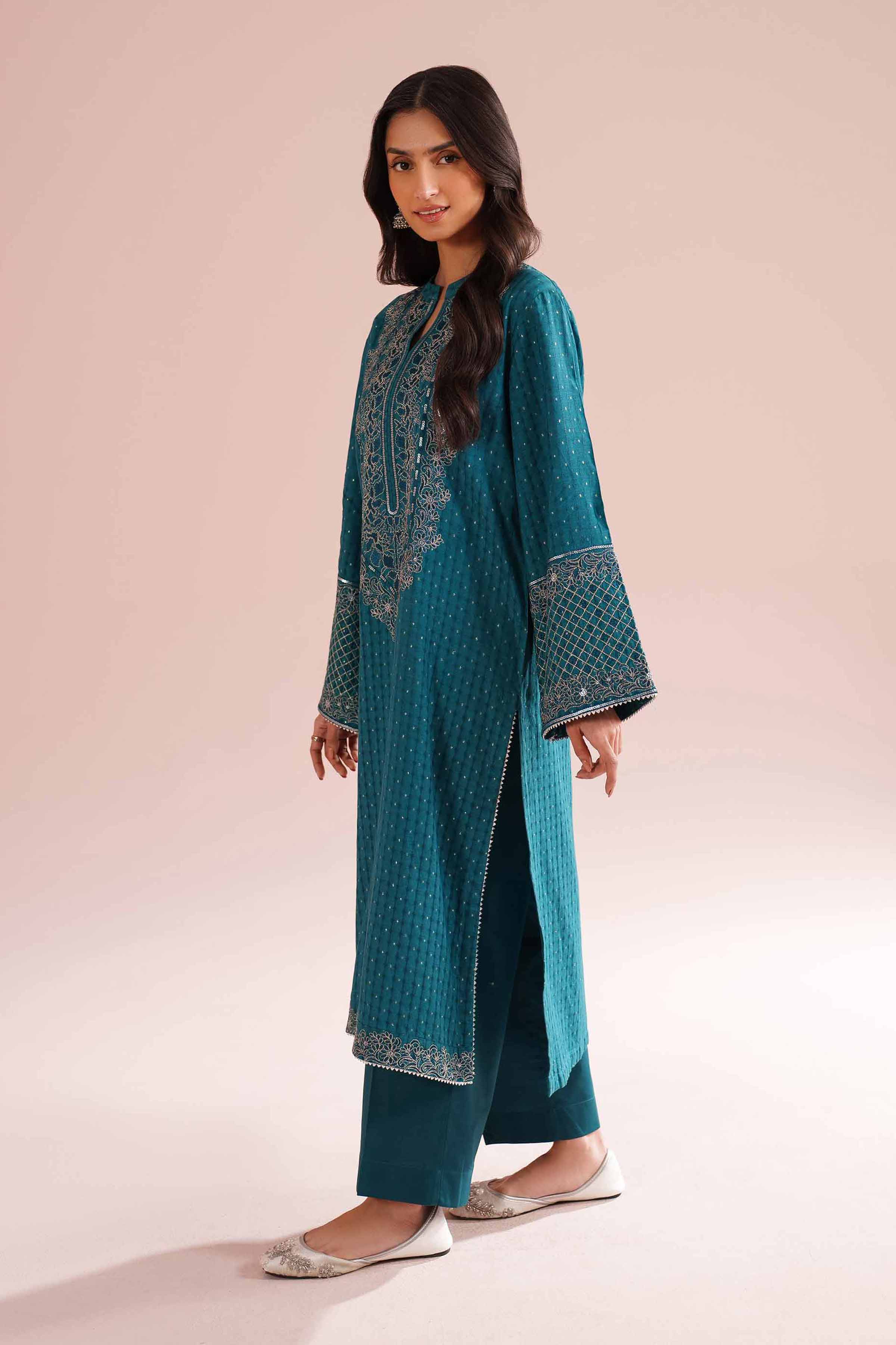 2 Piece - Embroidered Suit - PE26-56 - Image 5