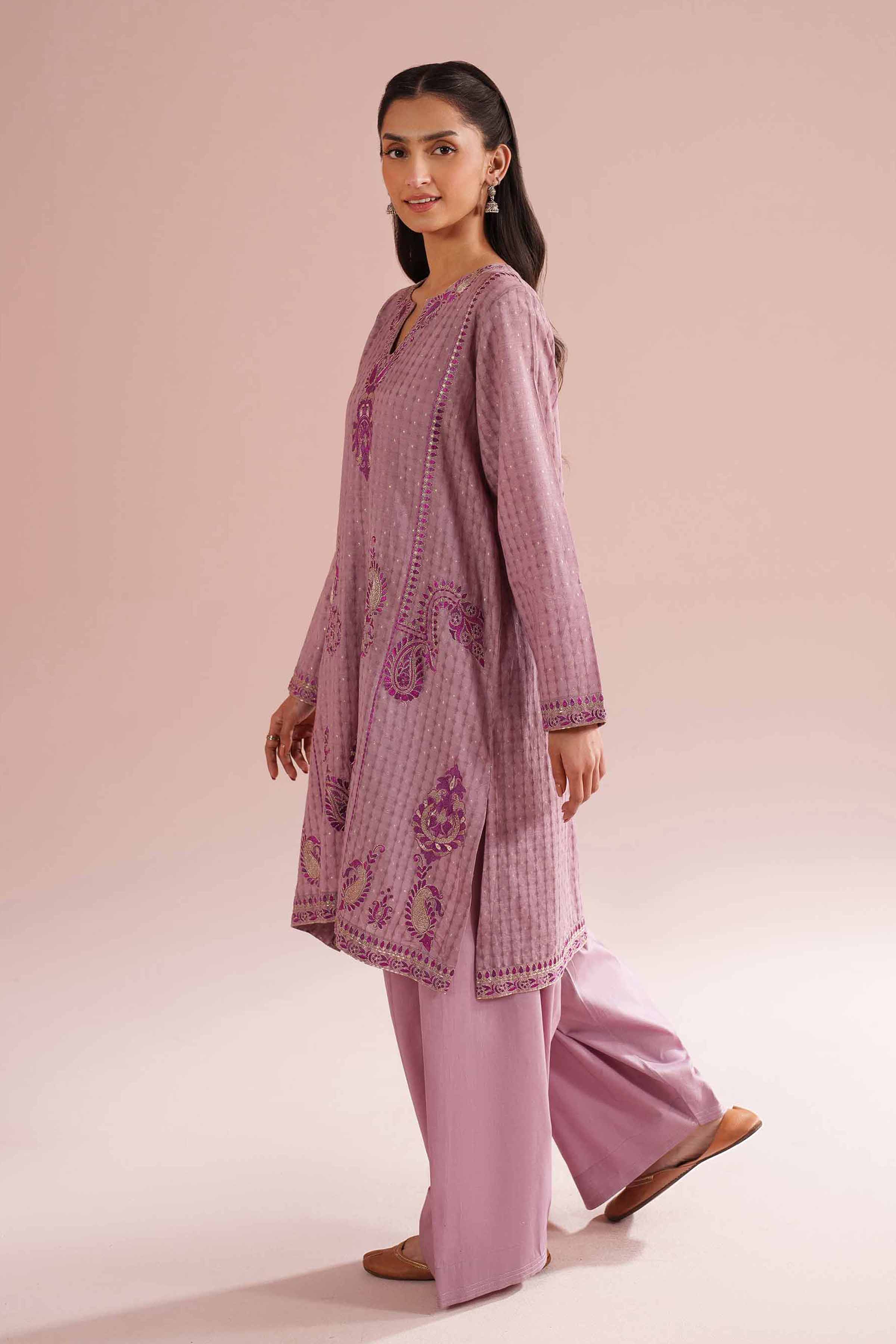 2 Piece - Embroidered Suit - PE26-58 - Image 6