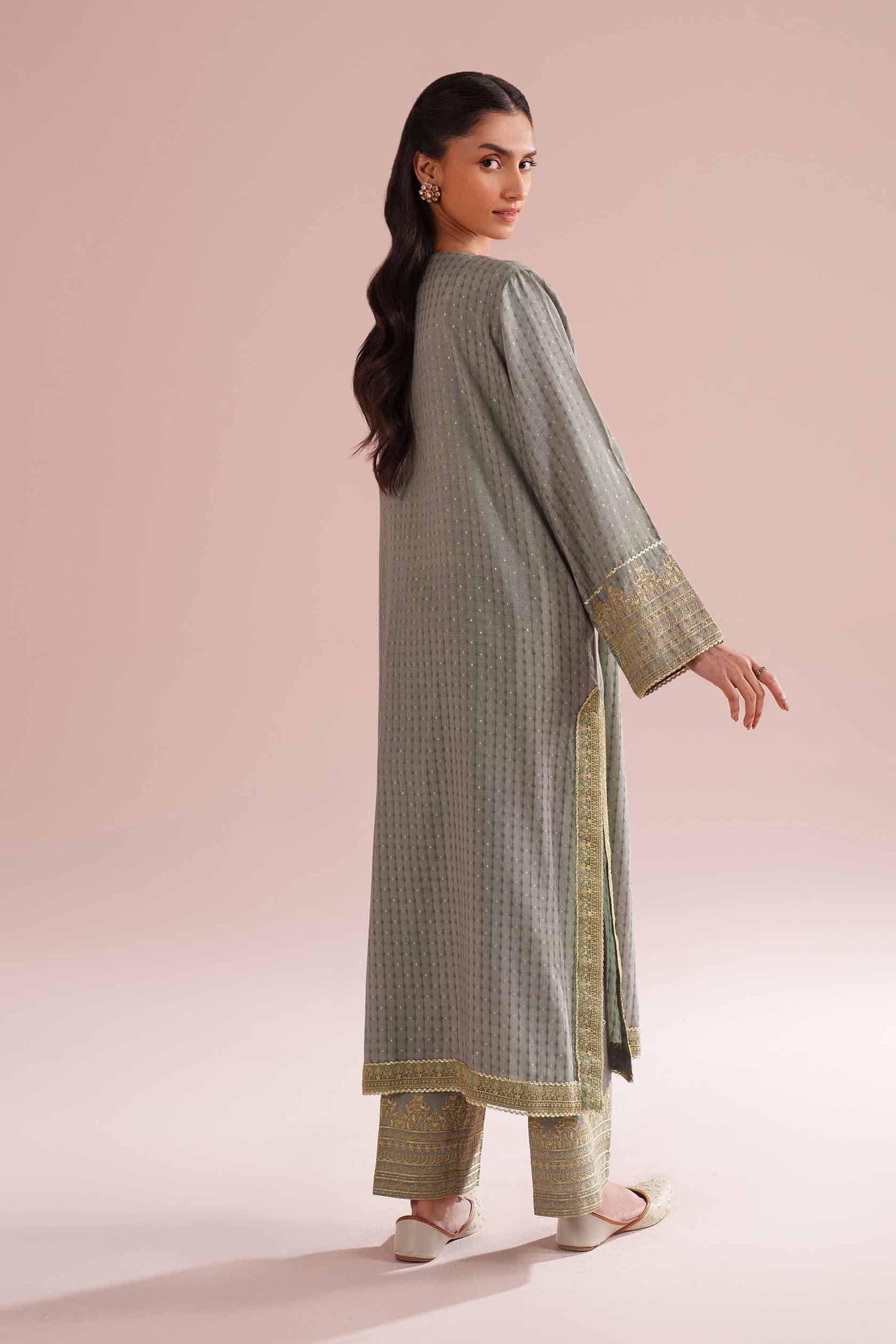 2 Piece - Embroidered Suit - PE26-59 - Image 3