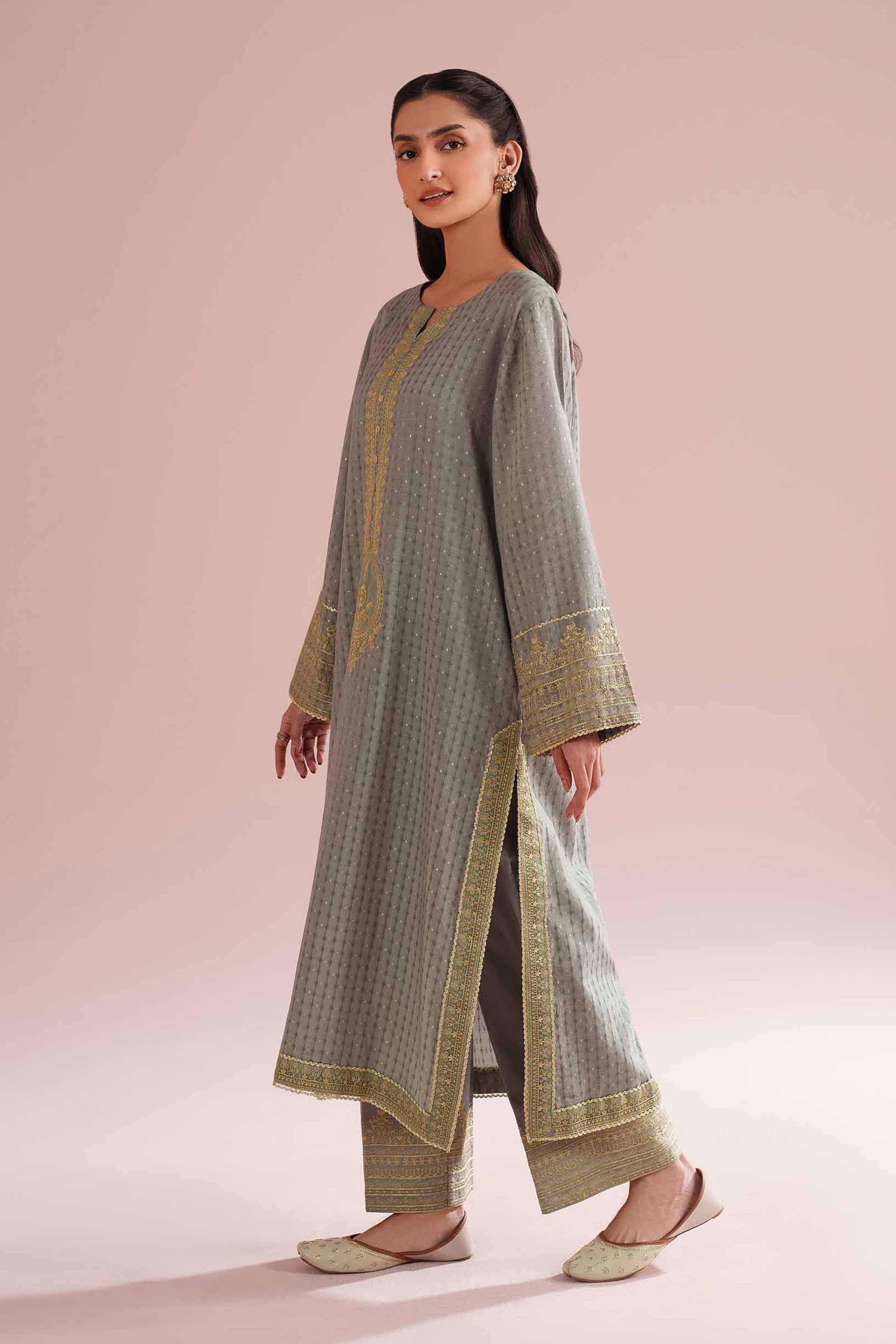 2 Piece - Embroidered Suit - PE26-59 - Image 4
