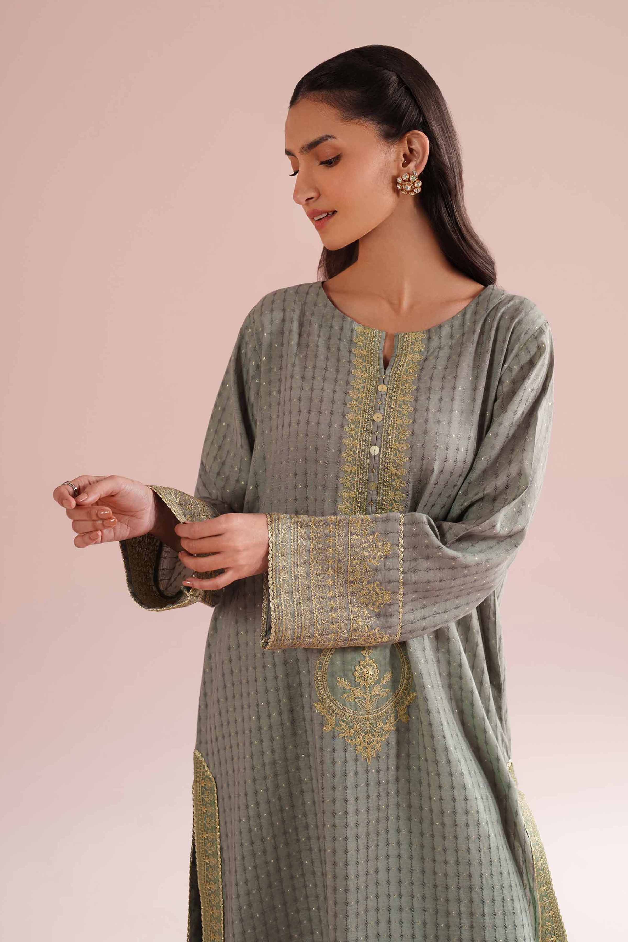2 Piece - Embroidered Suit - PE26-59 - Image 5