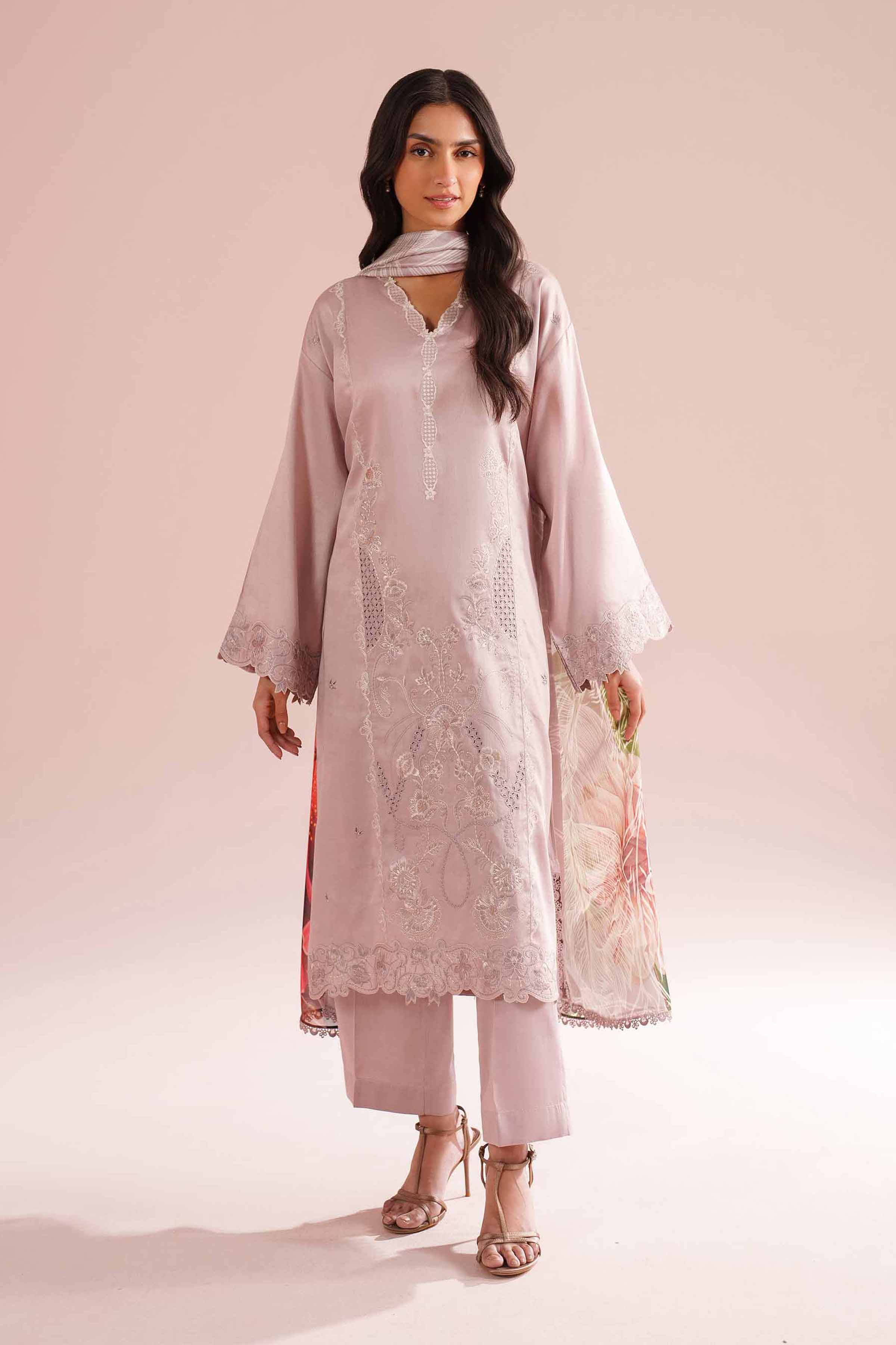 3 Piece - Embroidered Suit - PE26-64 - Image 4