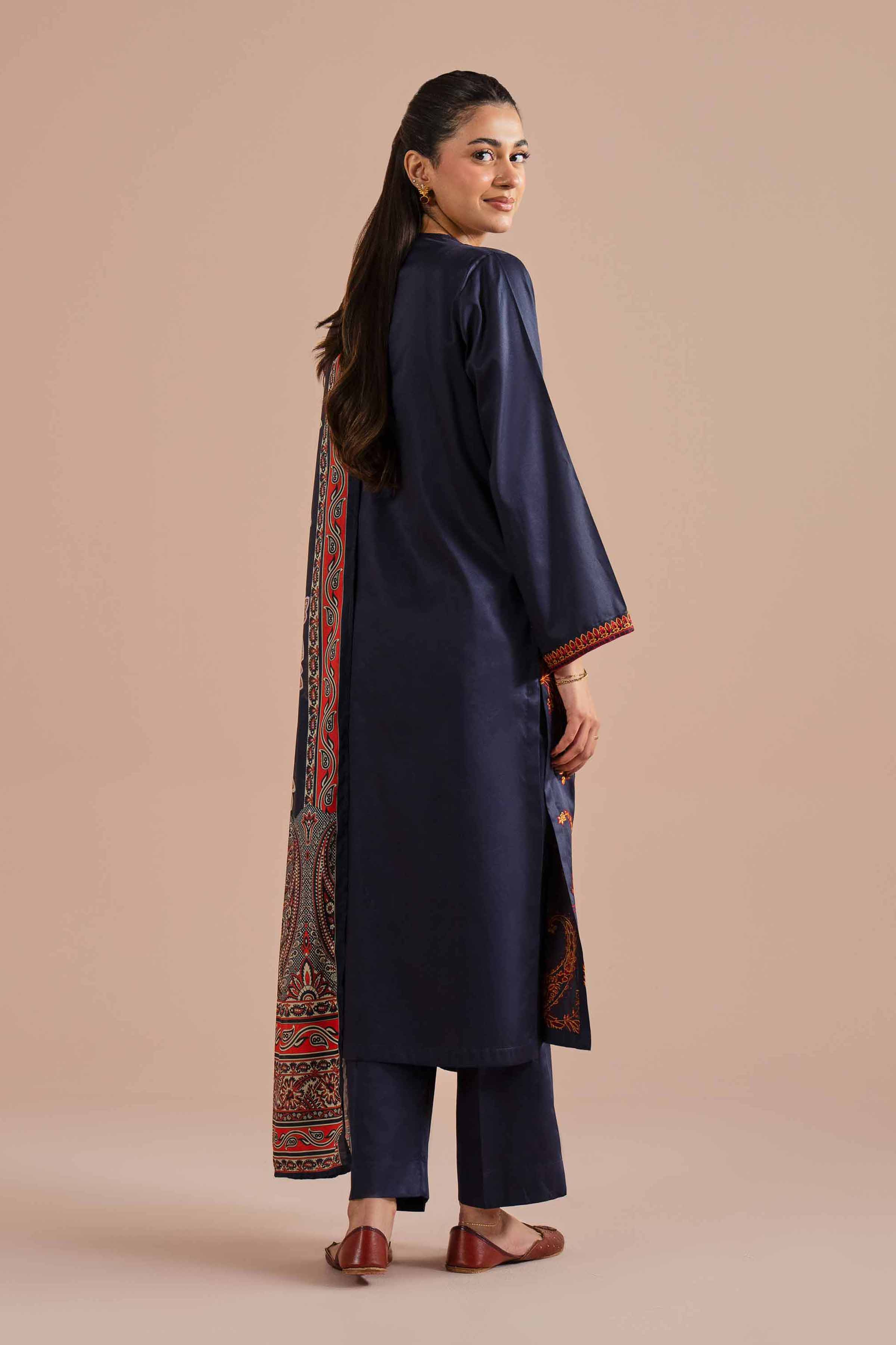 3 Piece - Embroidered Suit - PE26-65 - Image 3