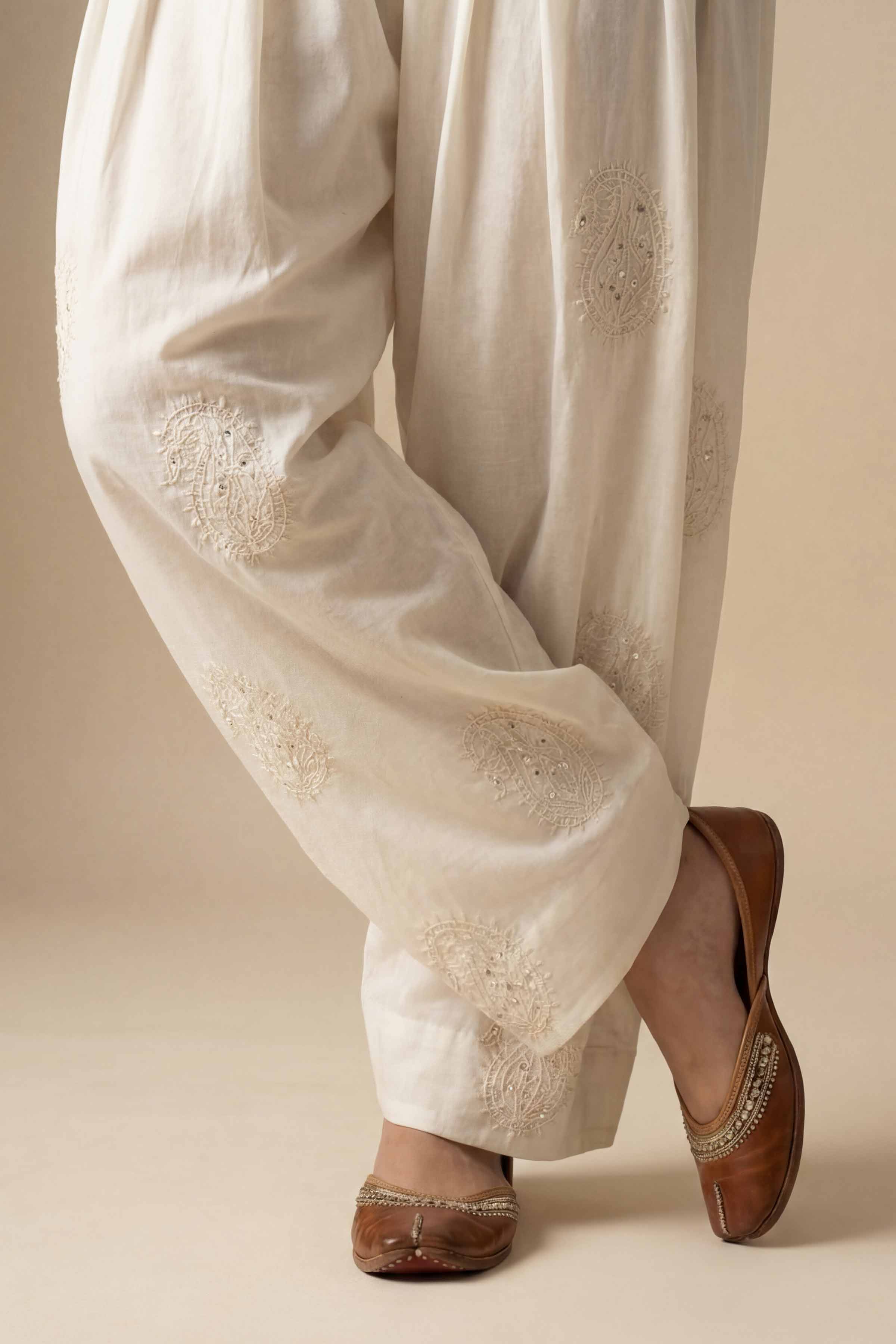 Embroidered Shalwar - PE26-658 - Image 2
