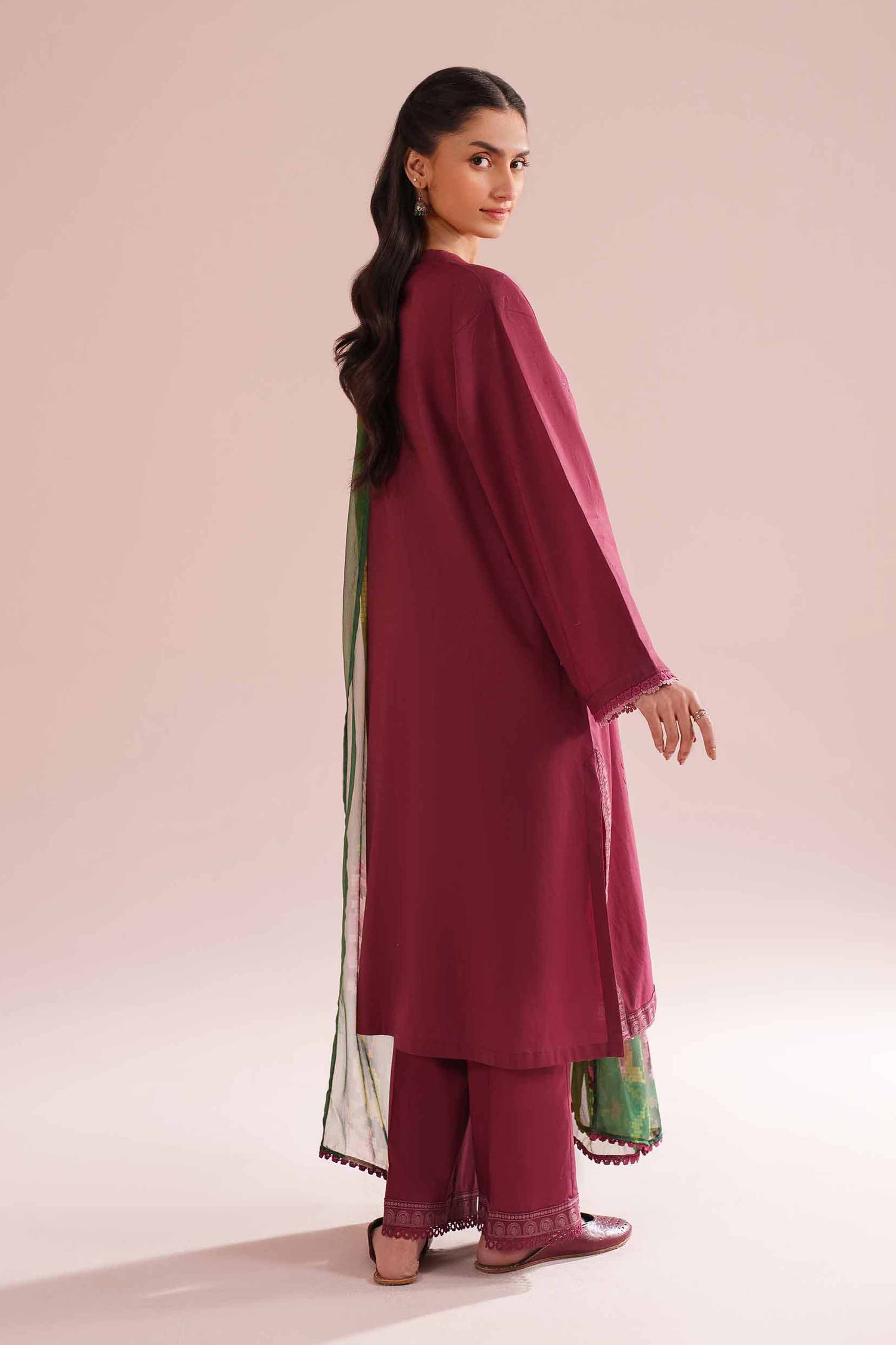 3 Piece - Embroidered Suit - PE26-66 - Image 4