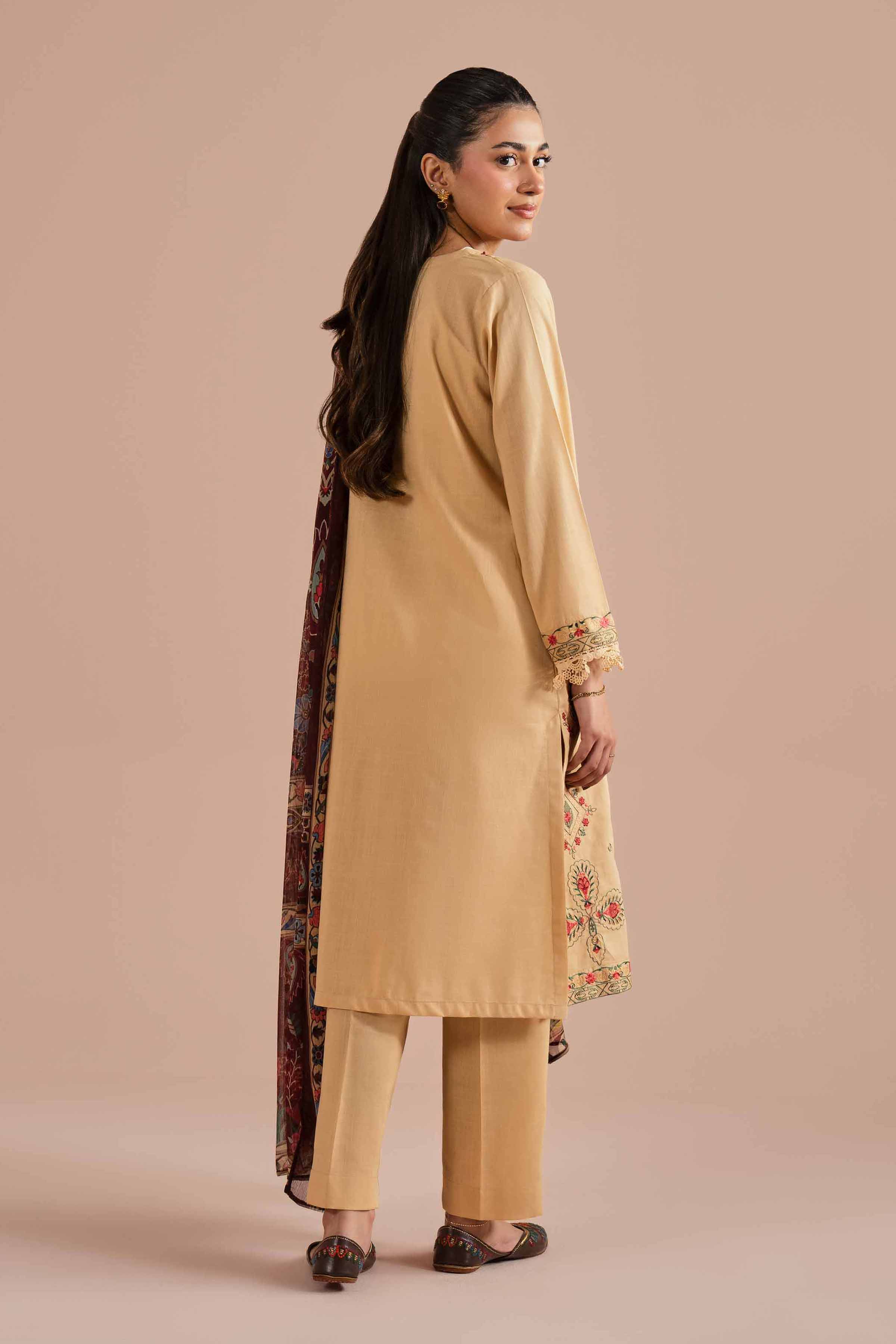 3 Piece - Embroidered Suit - PE26-67 - Image 4