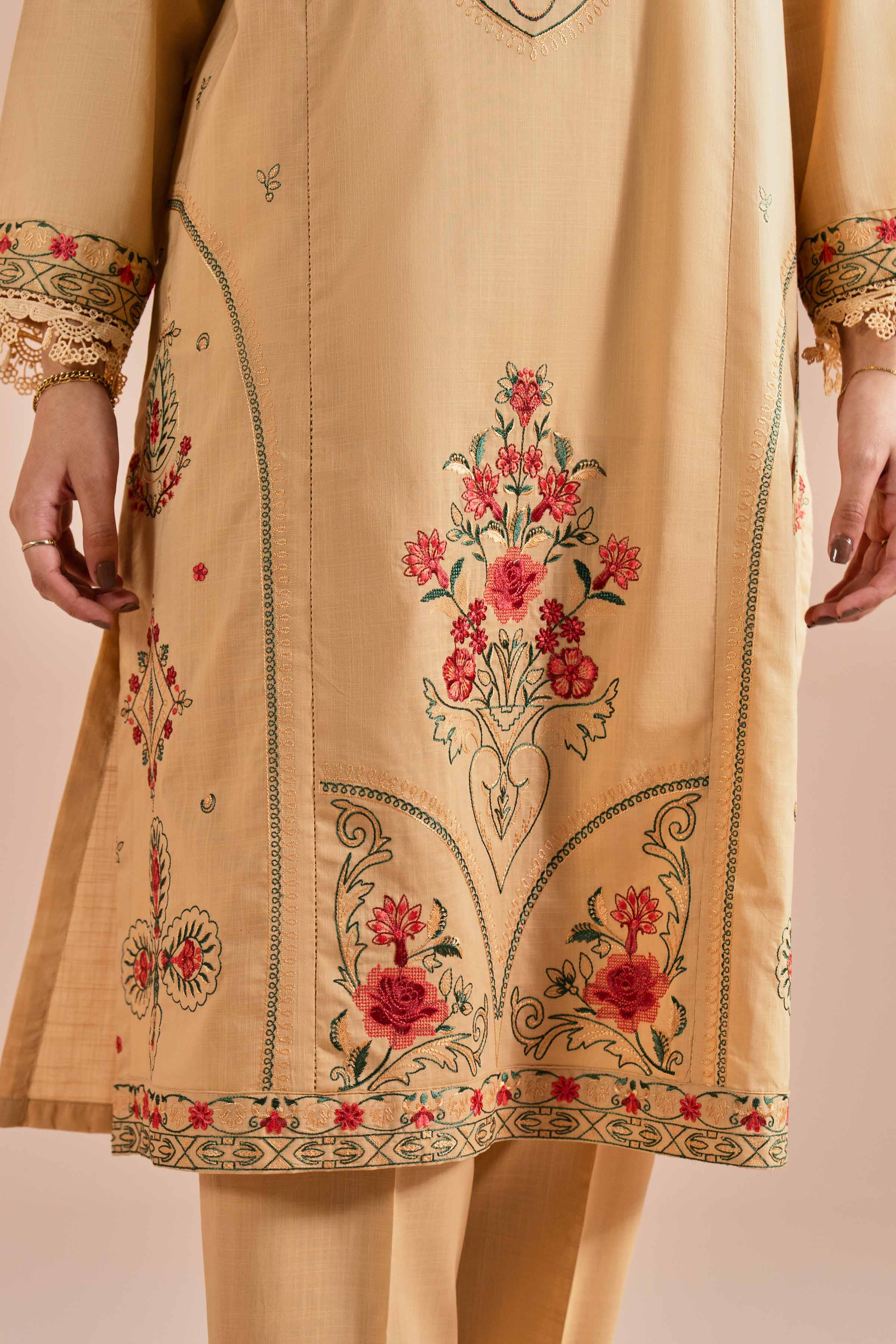 3 Piece - Embroidered Suit - PE26-67 - Image 9