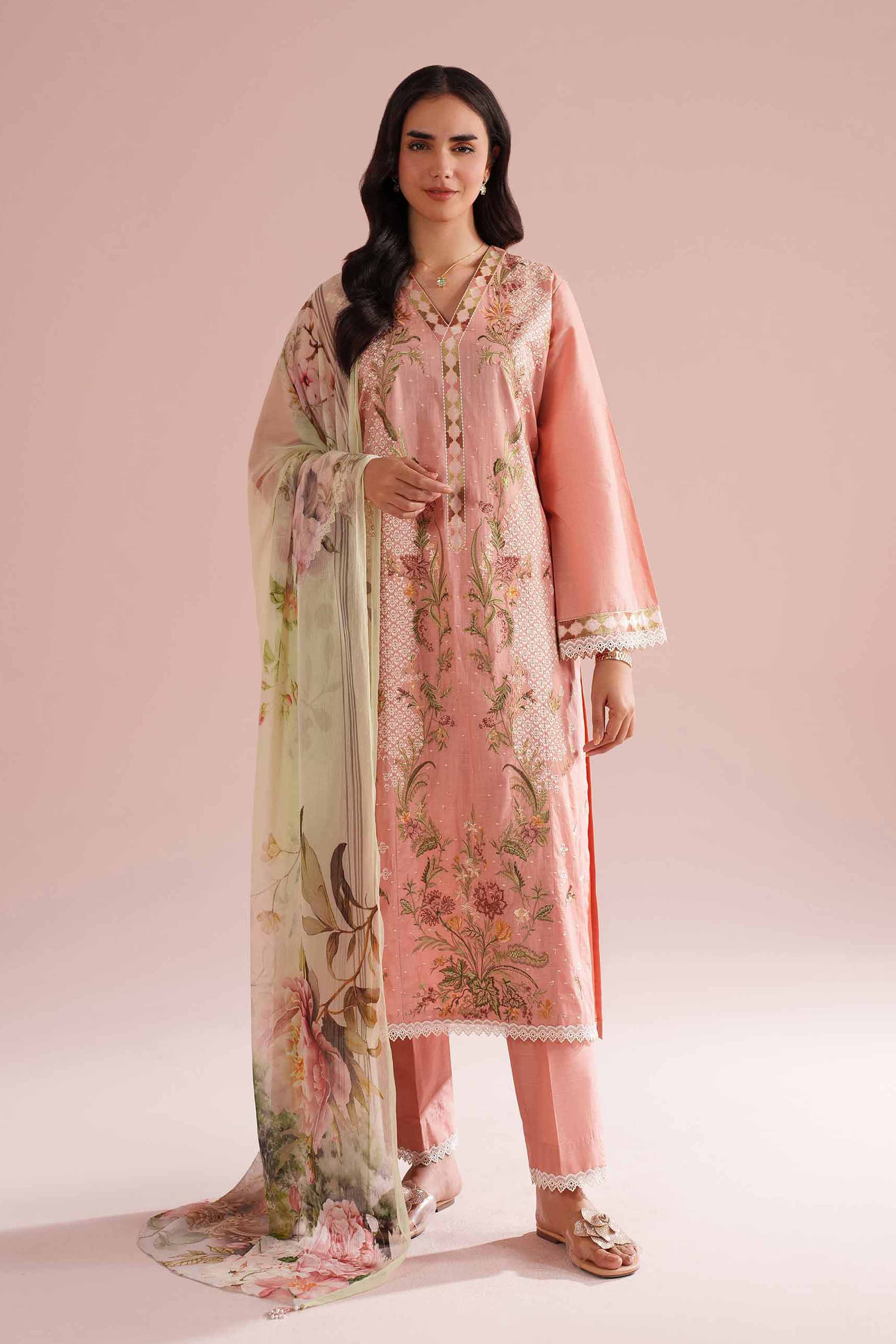3 Piece - Embroidered Suit - PE26-68 - Image 3