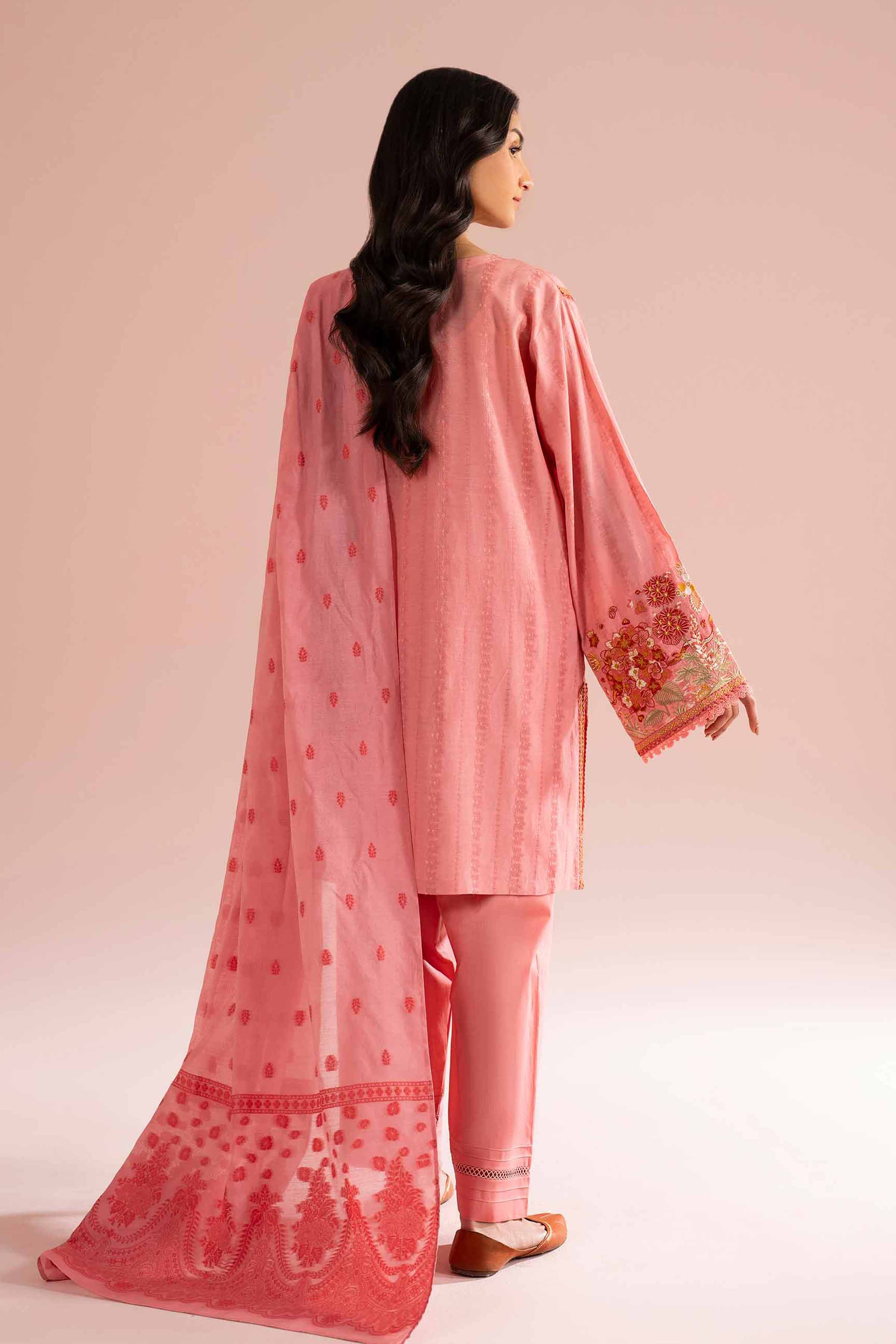 3 Piece - Embroidered Suit - PE26-73 - Image 4