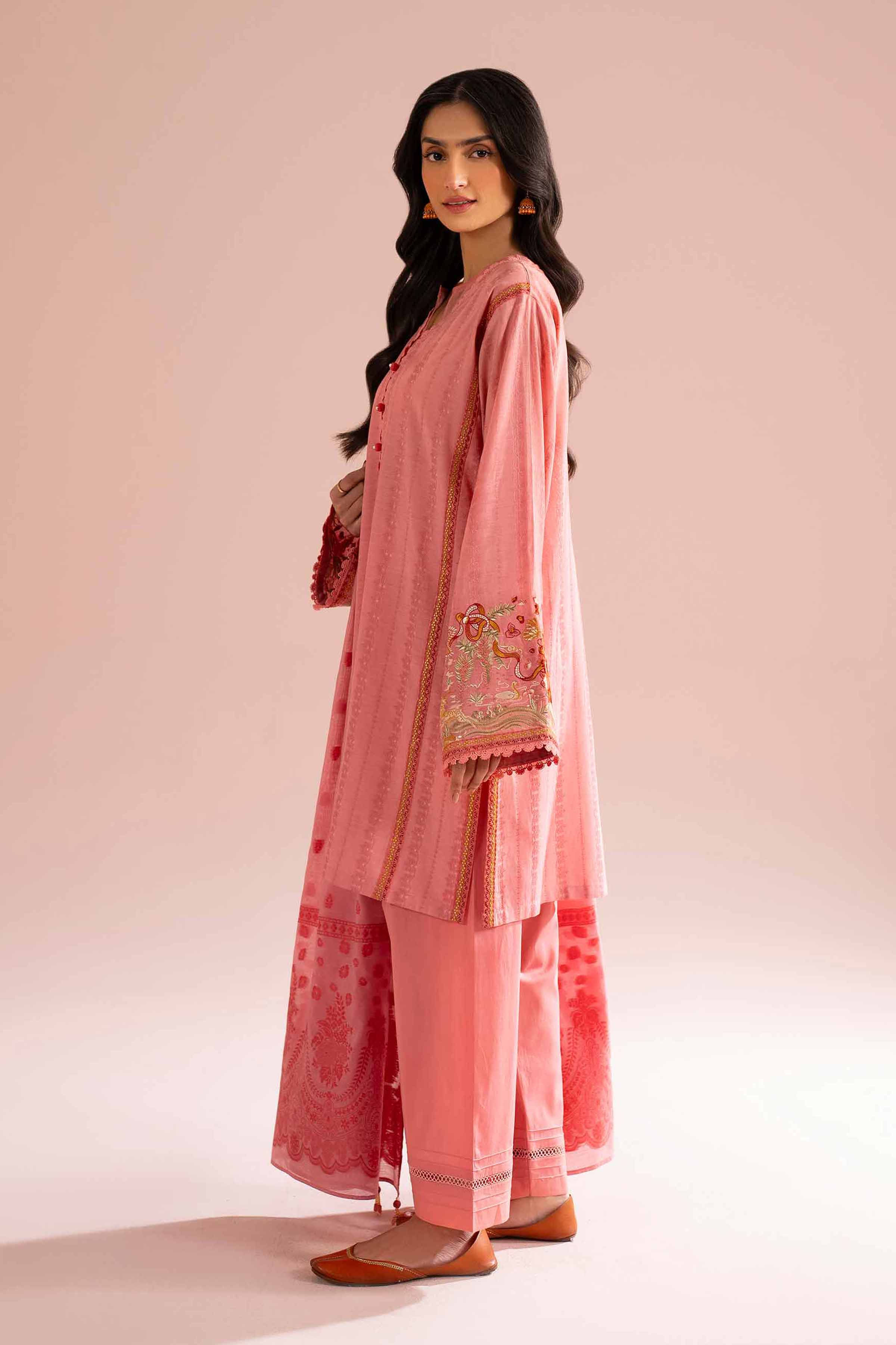 3 Piece - Embroidered Suit - PE26-73 - Image 5