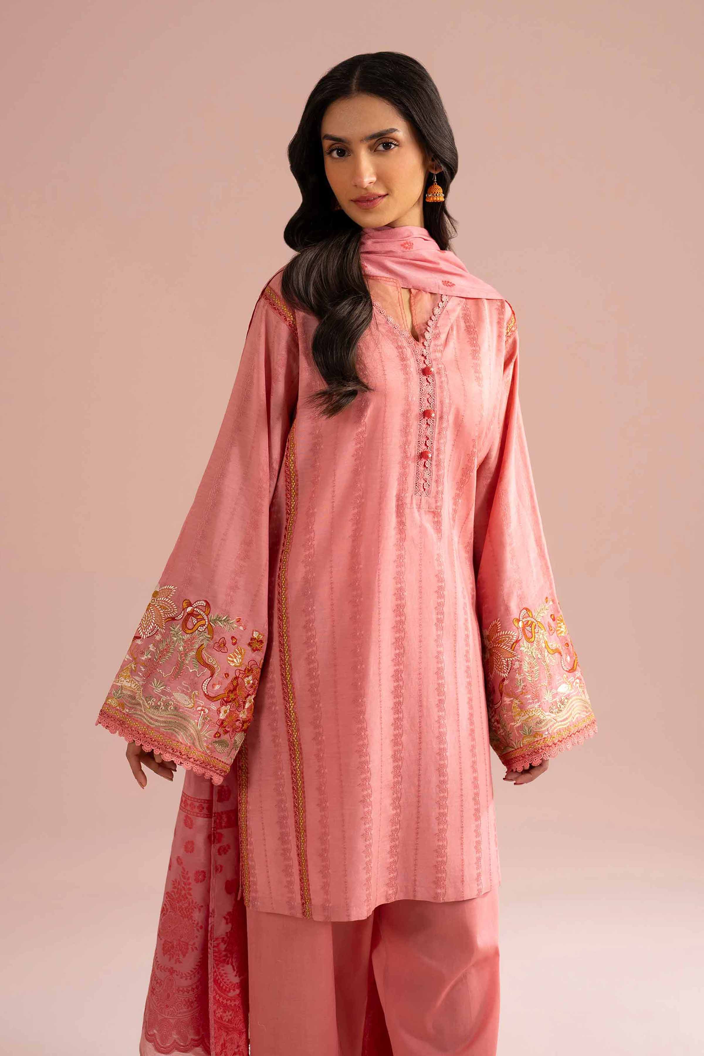 3 Piece - Embroidered Suit - PE26-73 - Image 6
