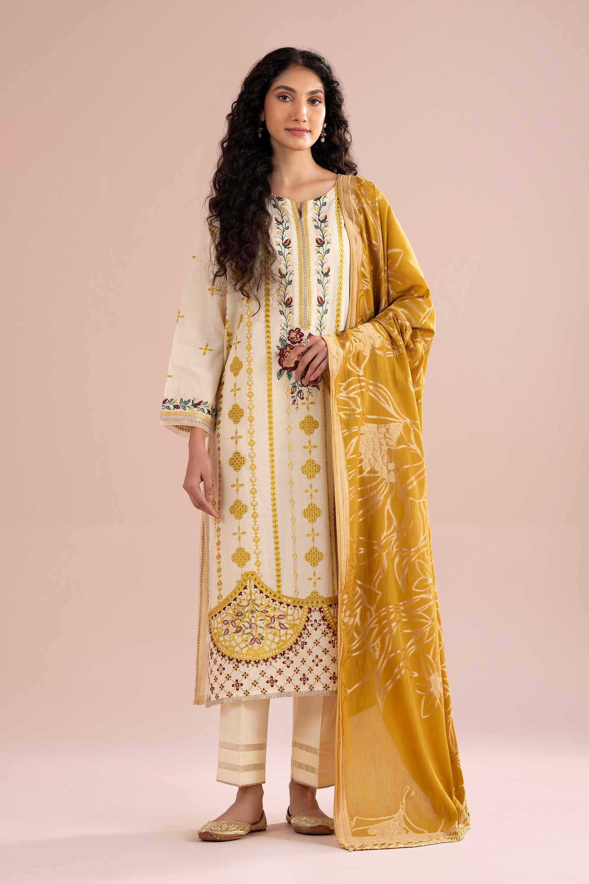 3 Piece - Embroidered Suit - PE26-75
