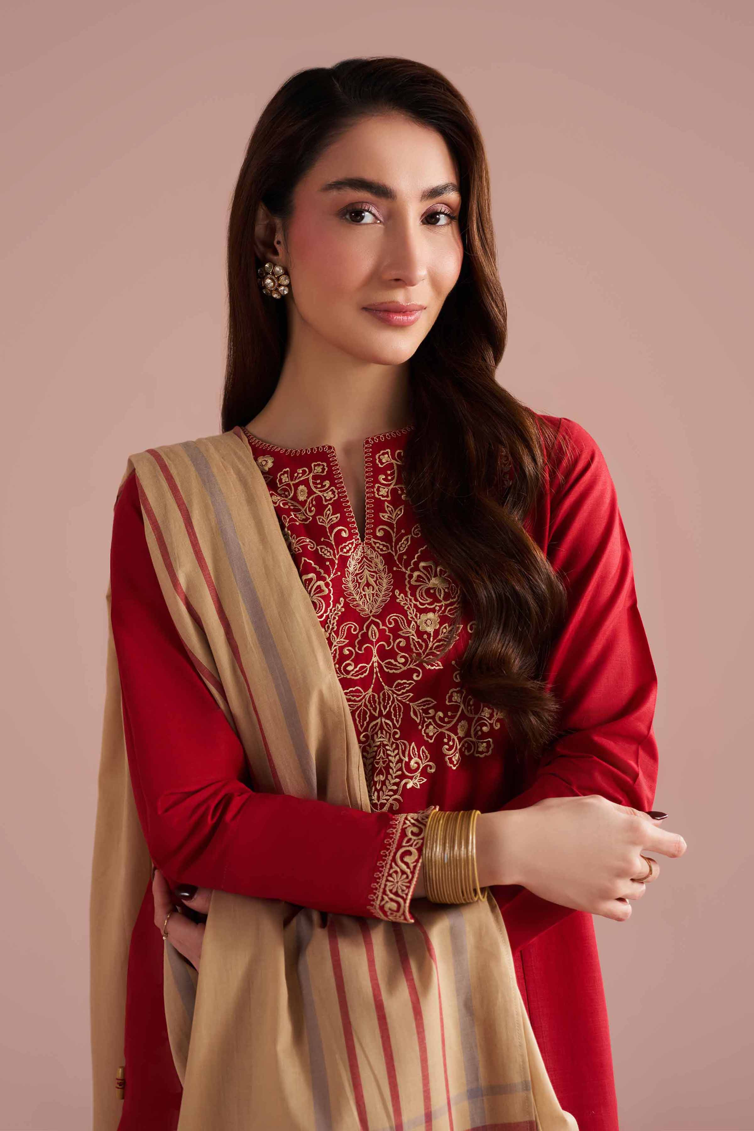 3 Piece - Embroidered Suit - PE26-80 - Image 6