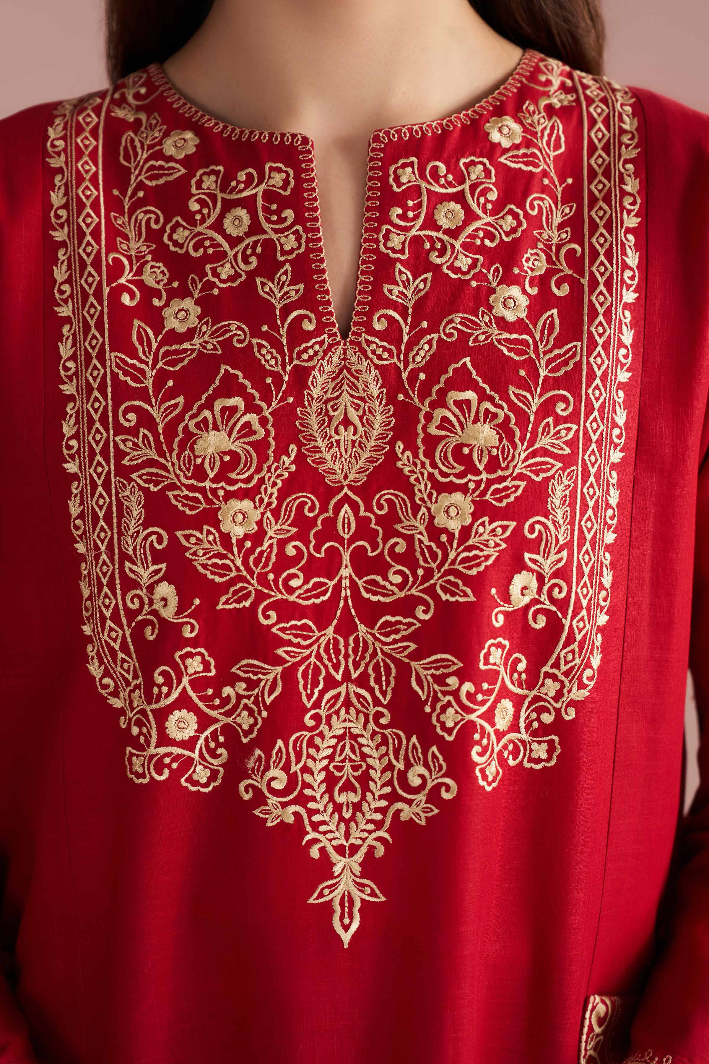 3 Piece - Embroidered Suit - PE26-80 - Image 7