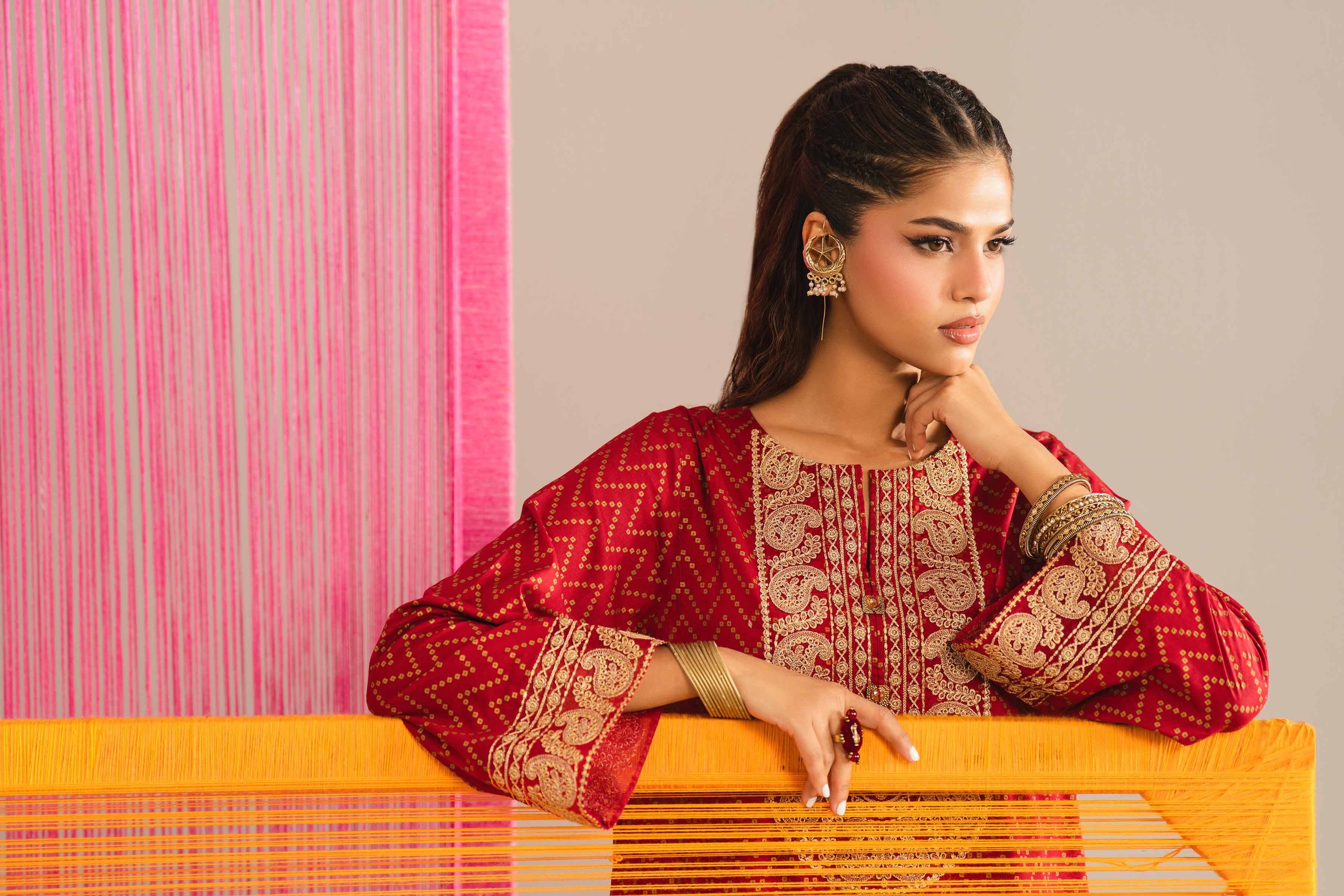 Printed Embroidered Shirt - PE26-90 - Image 7