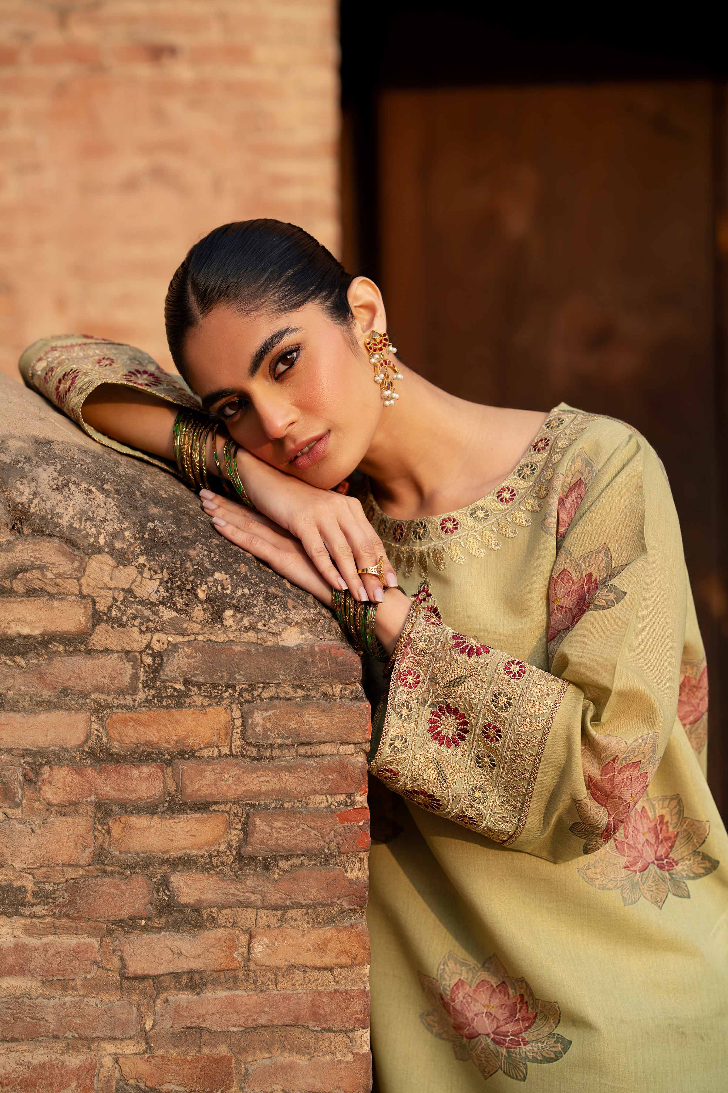 2 Piece - Printed Embroidered Suit - PFE25-02 - Image 6