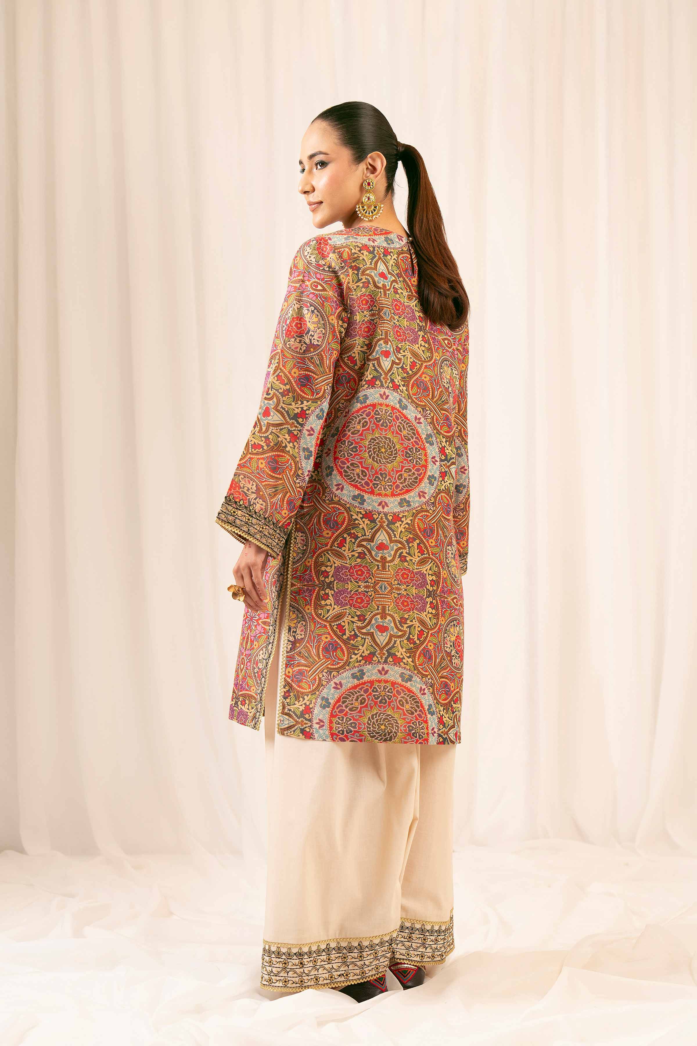 2 Piece - Printed Embroidered Suit - PFE25-05 - Image 3