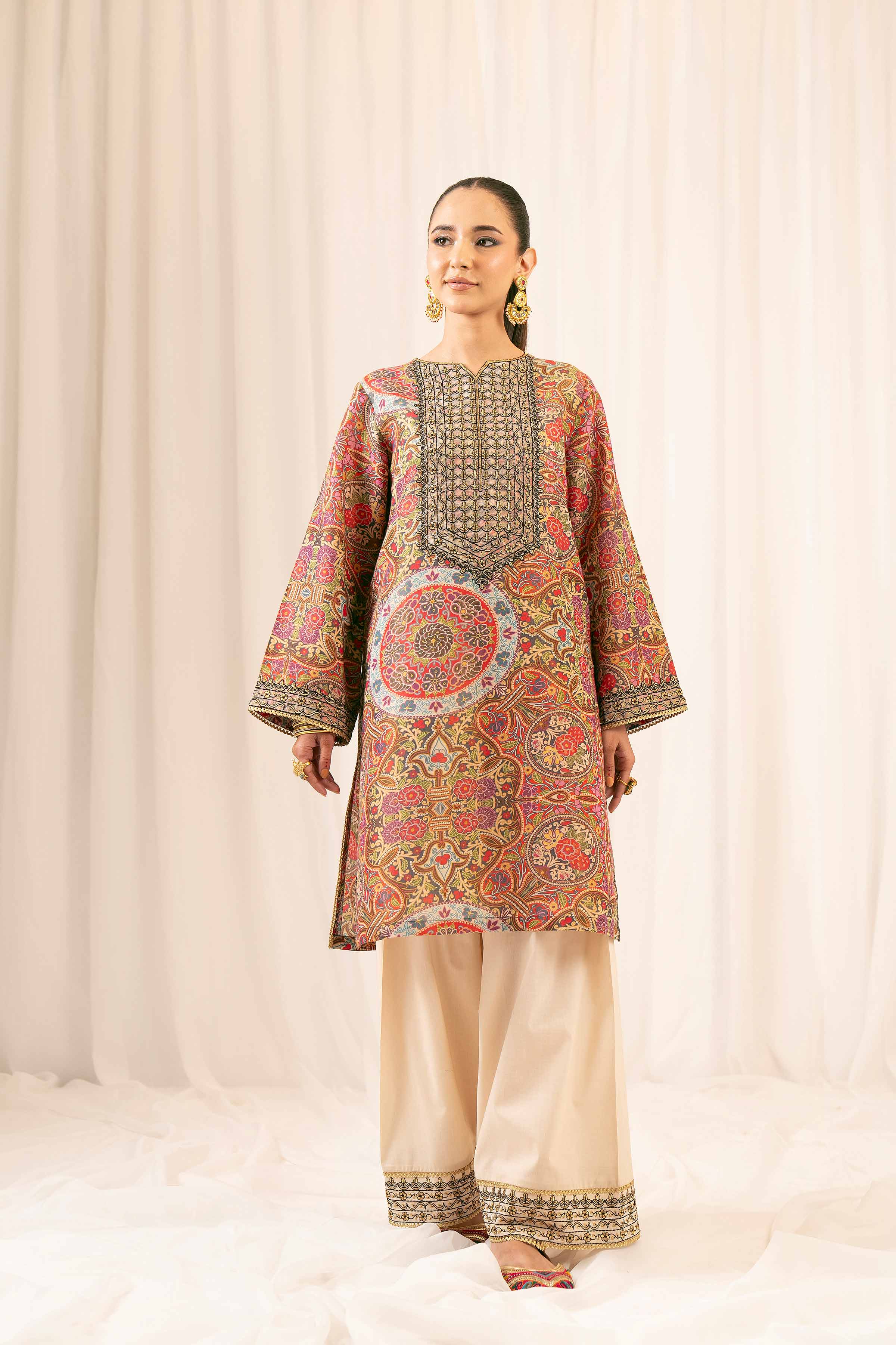 2 Piece - Printed Embroidered Suit - PFE25-05 - Image 4