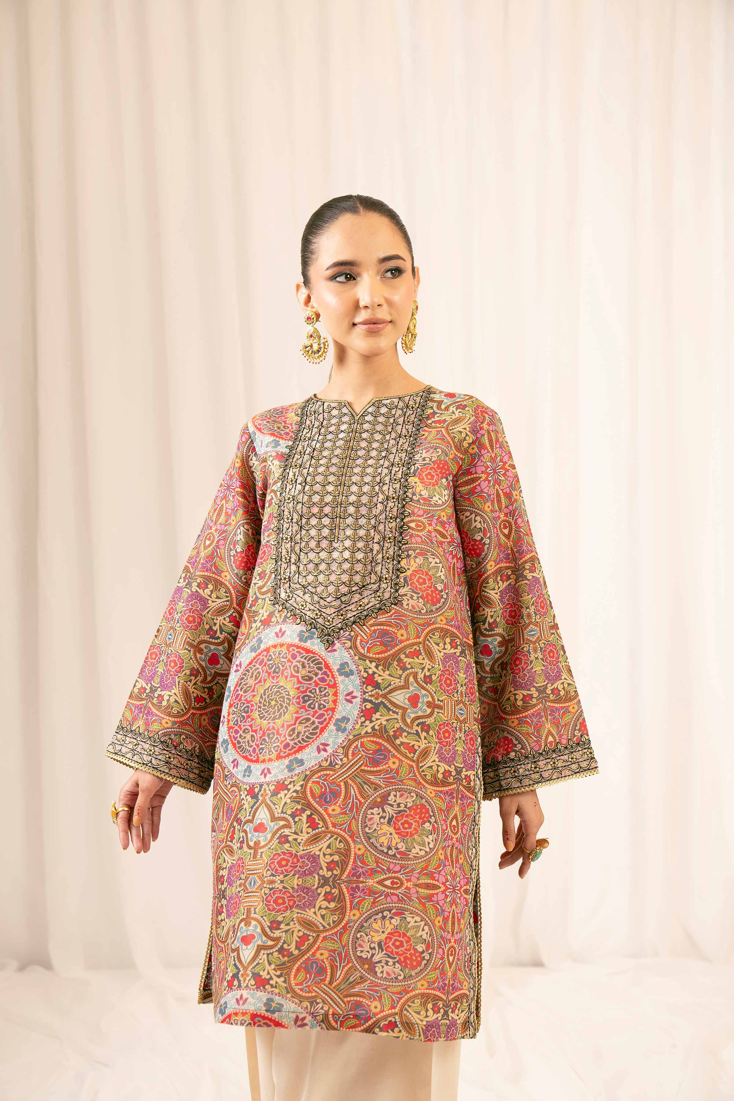 2 Piece - Printed Embroidered Suit - PFE25-05 - Image 6
