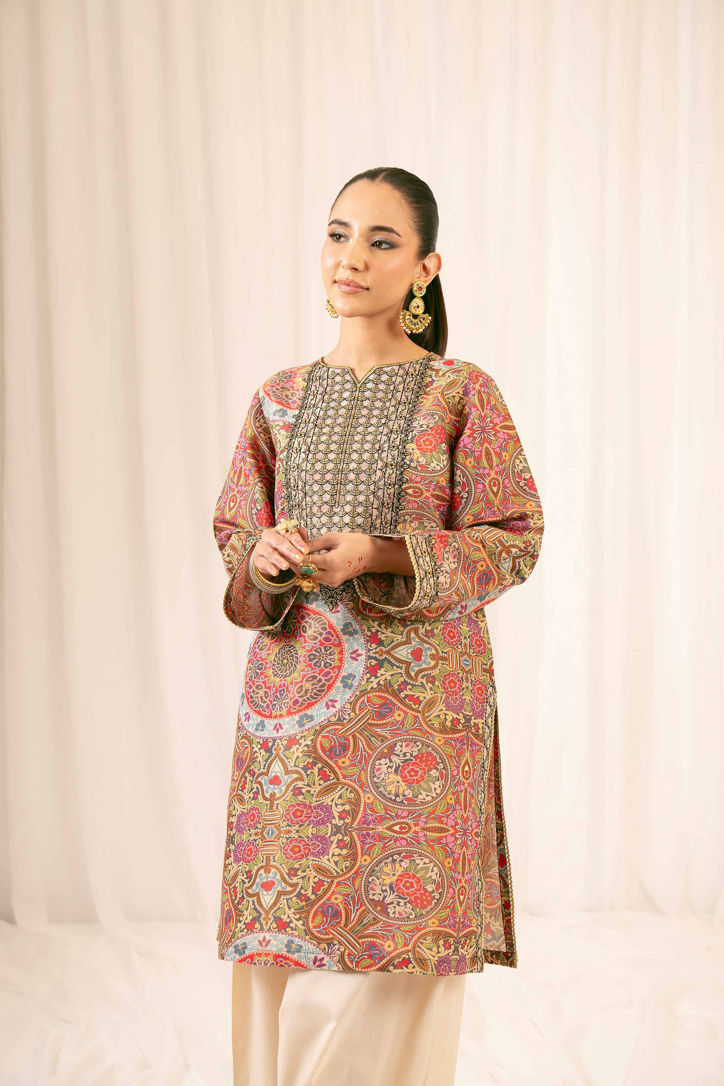 2 Piece - Printed Embroidered Suit - PFE25-05 - Image 8