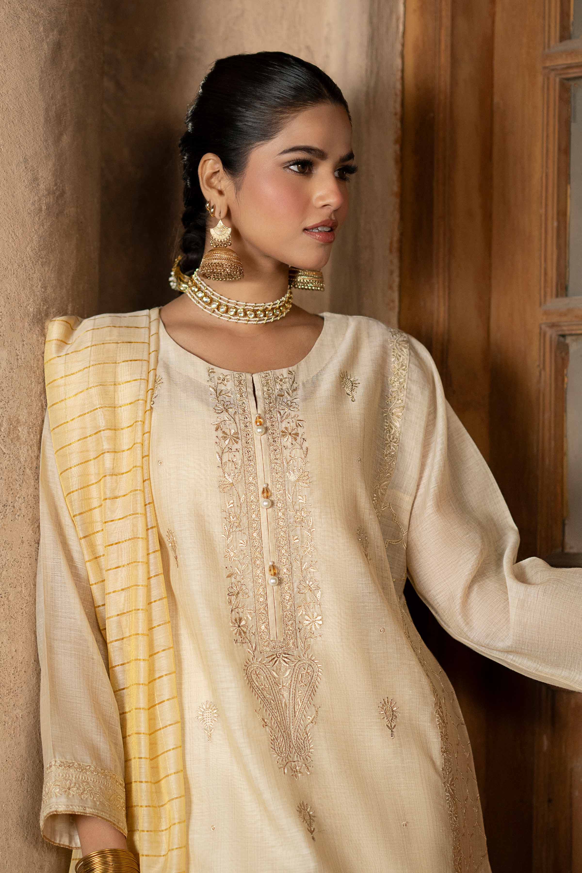3 Piece - Embroidered Suit - PFE25-08 - Image 5