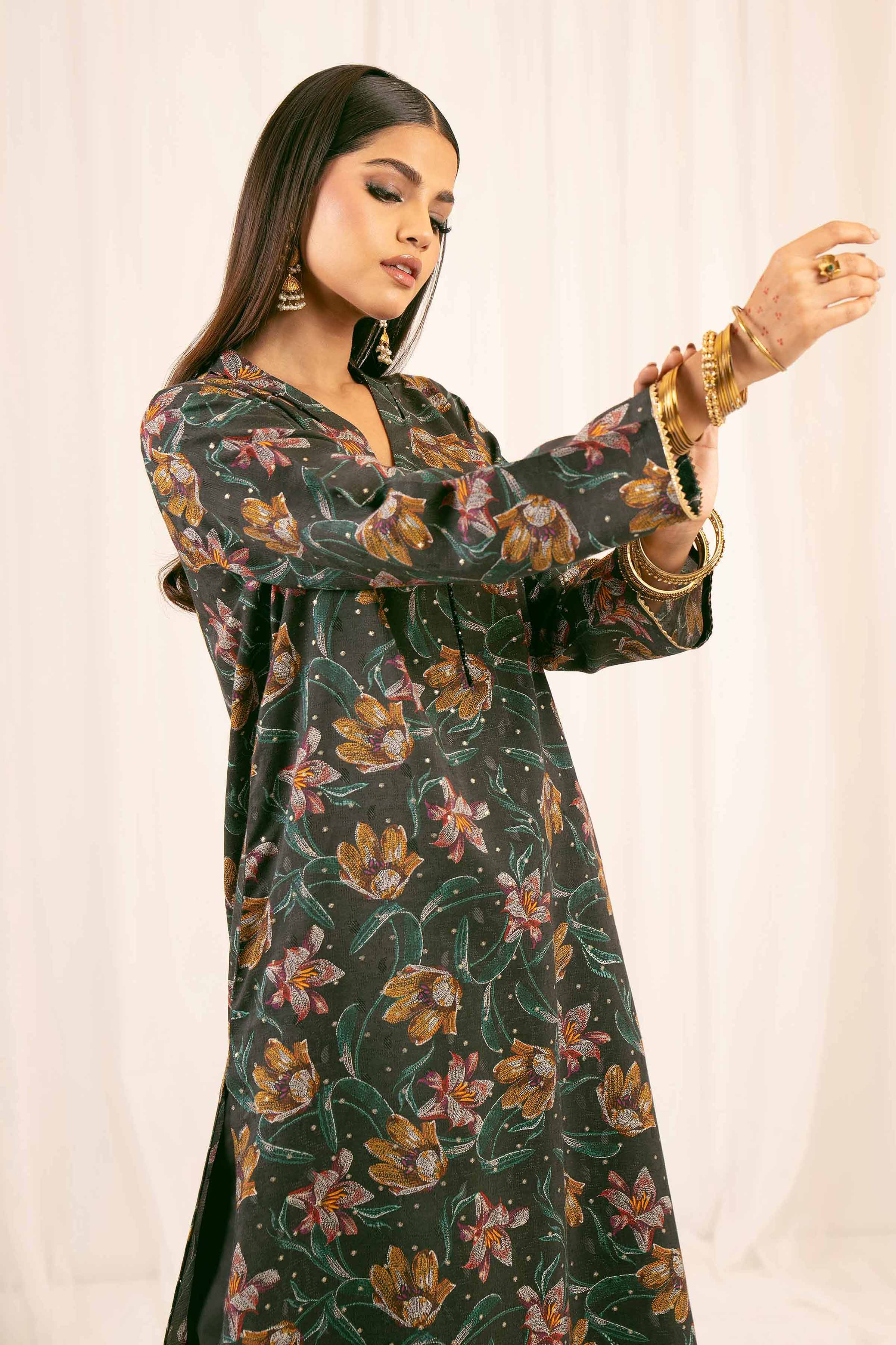 2 Piece - Printed Embroidered Suit - PFE25-15 - Image 2