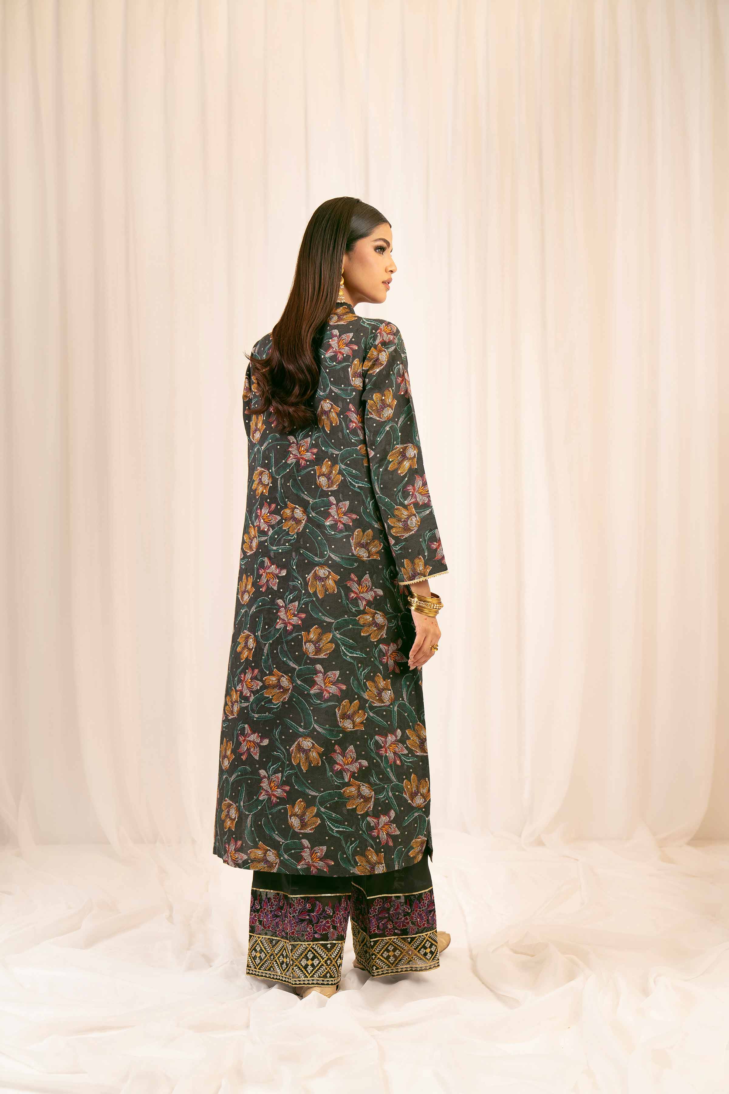 2 Piece - Printed Embroidered Suit - PFE25-15 - Image 3