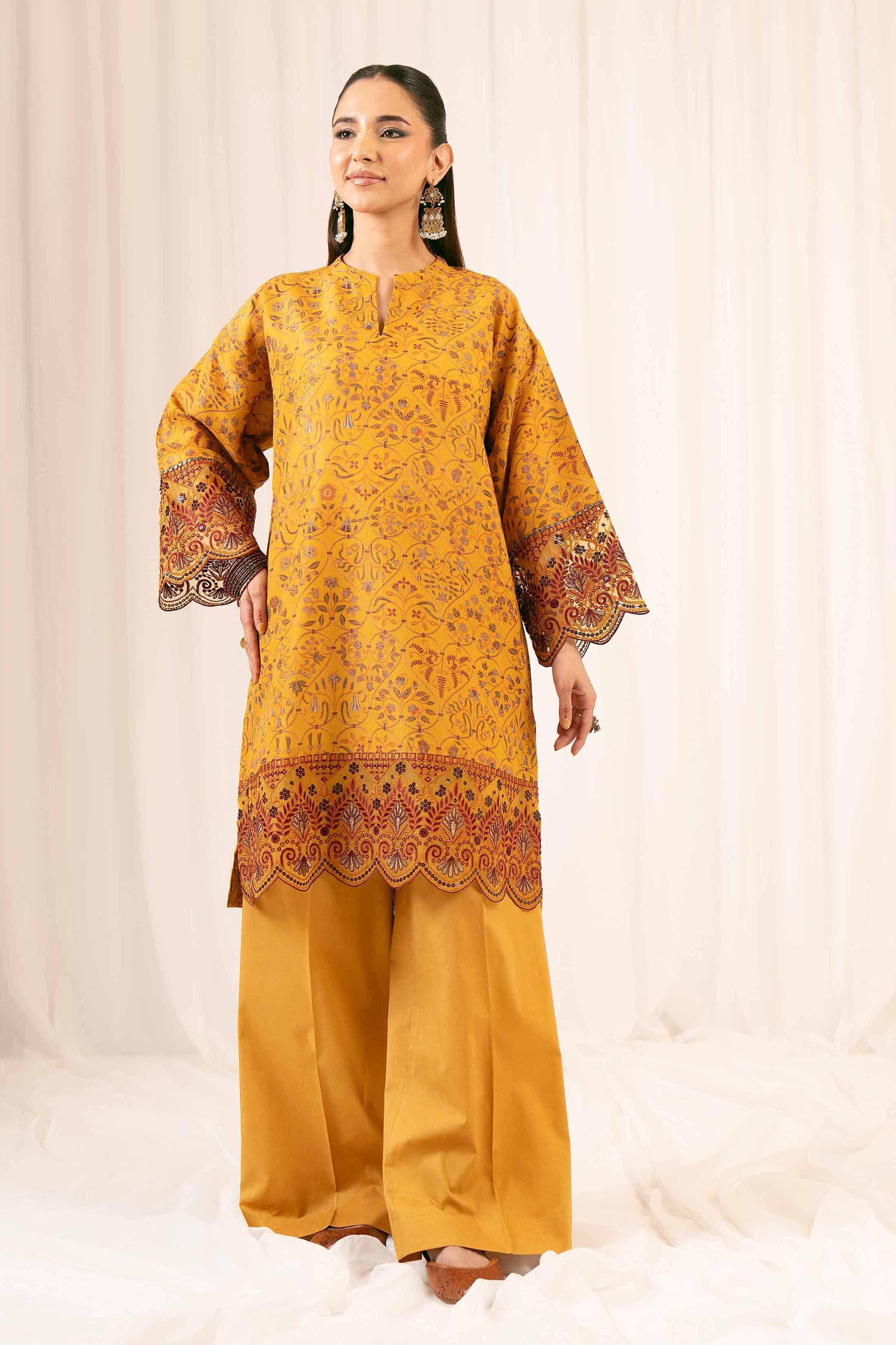 2 Piece - Printed Embroidered Suit - PFE25-17 - Image 2