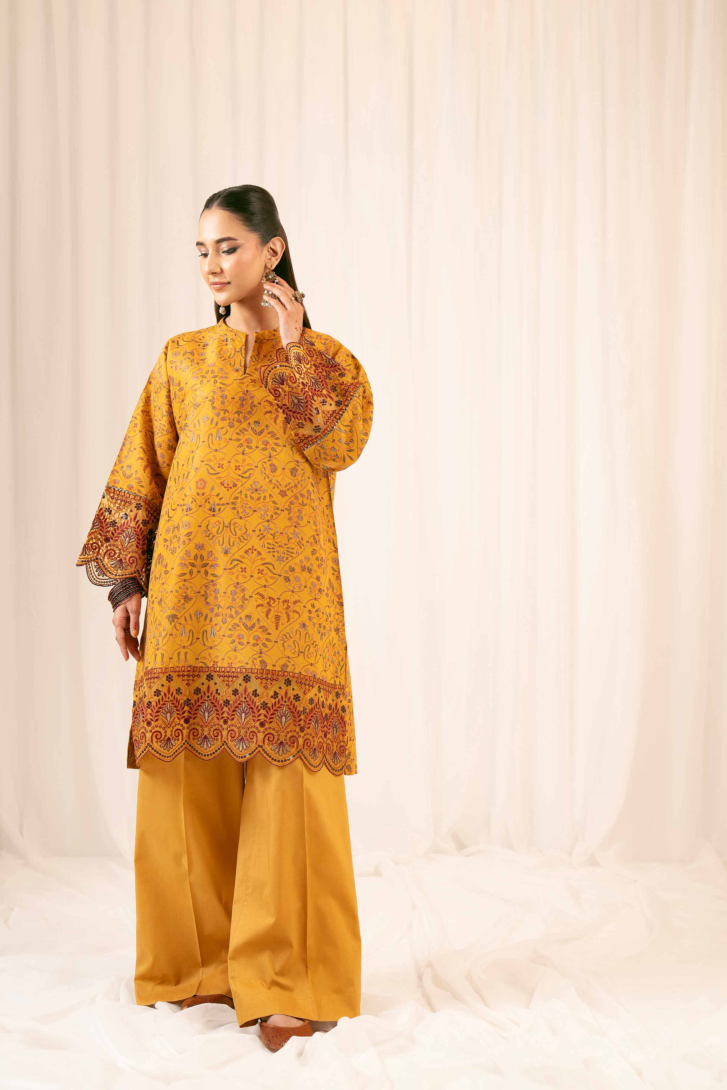 2 Piece - Printed Embroidered Suit - PFE25-17 - Image 4