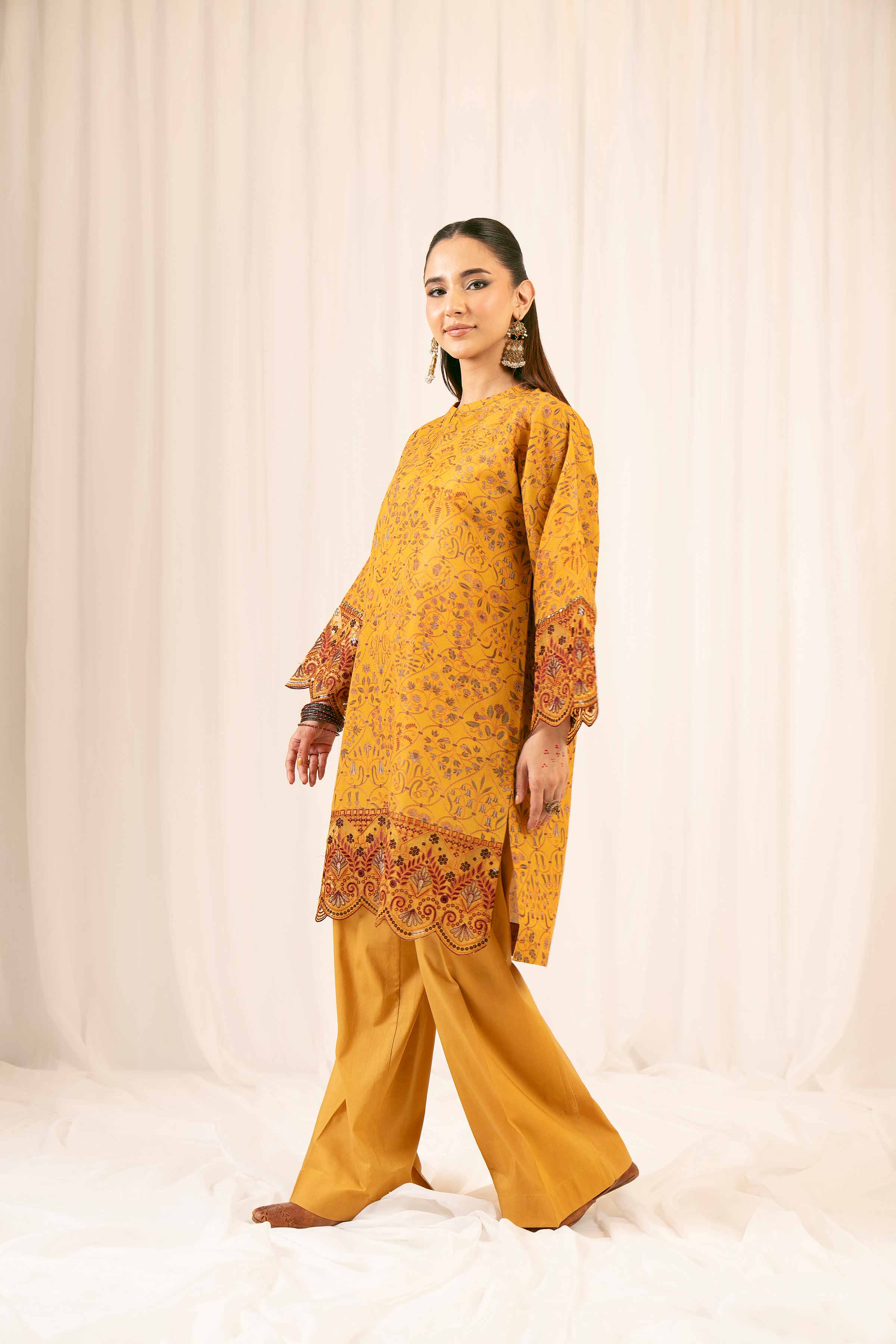 2 Piece - Printed Embroidered Suit - PFE25-17 - Image 6