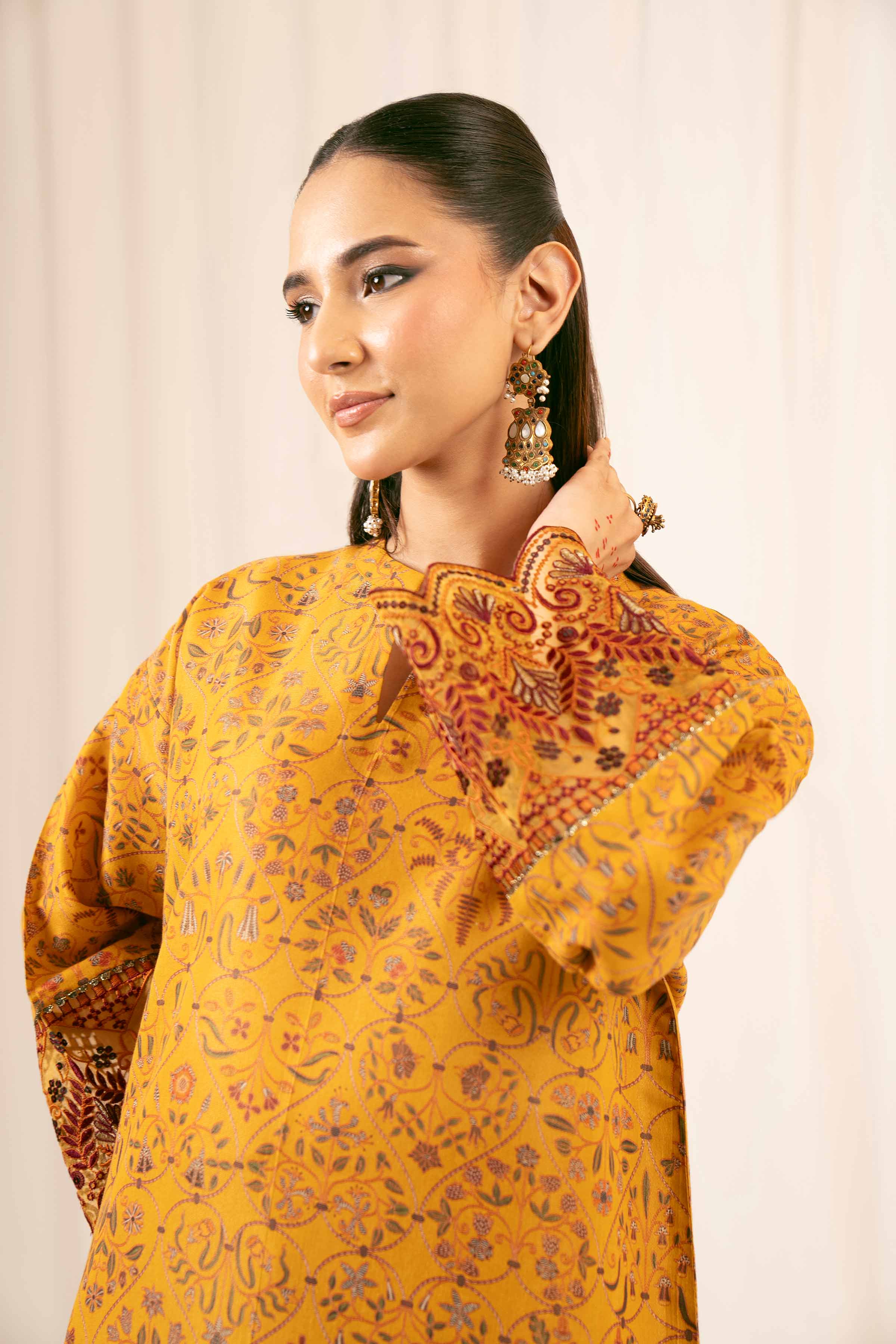 2 Piece - Printed Embroidered Suit - PFE25-17 - Image 7