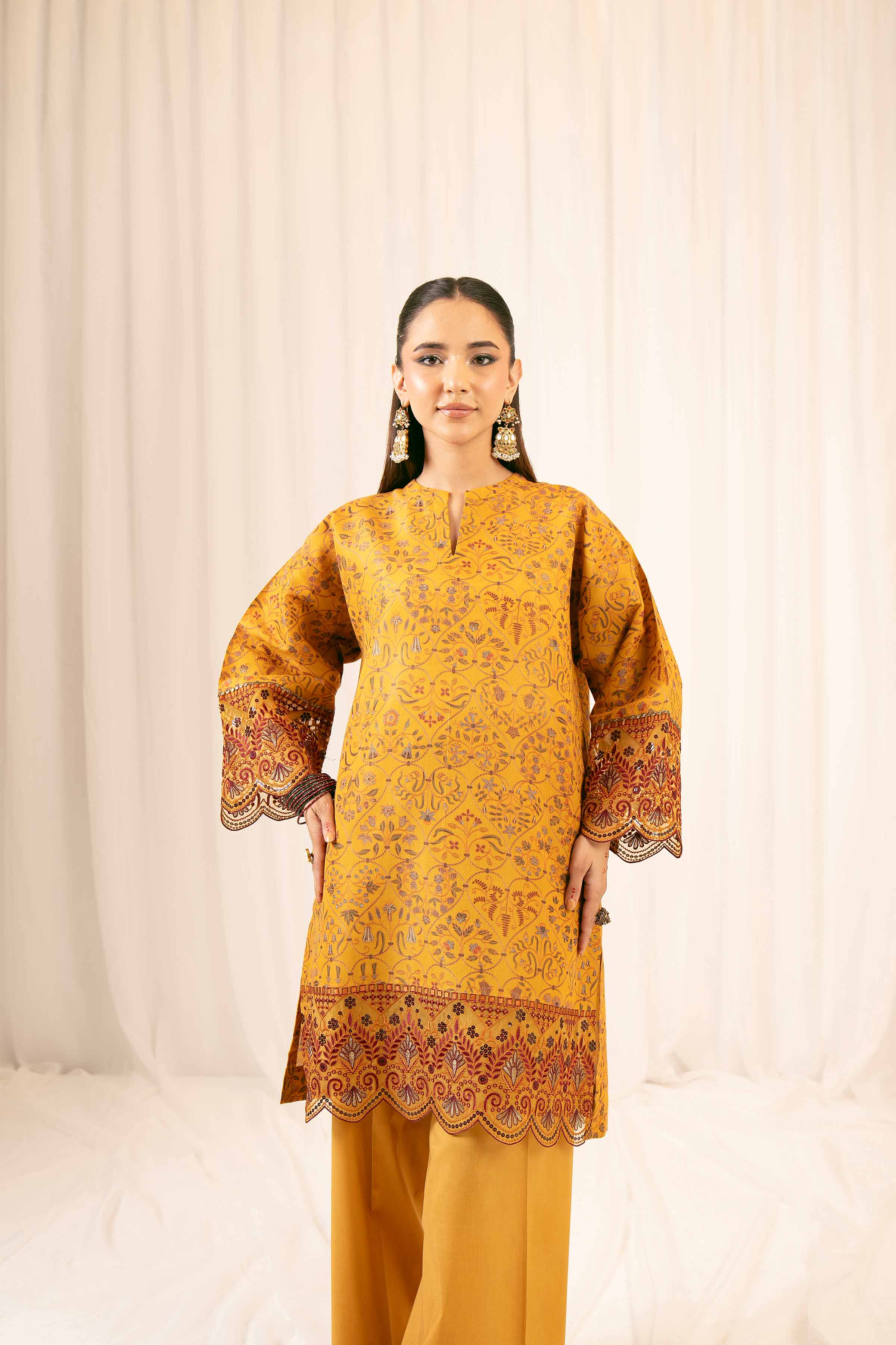 2 Piece - Printed Embroidered Suit - PFE25-17 - Image 8